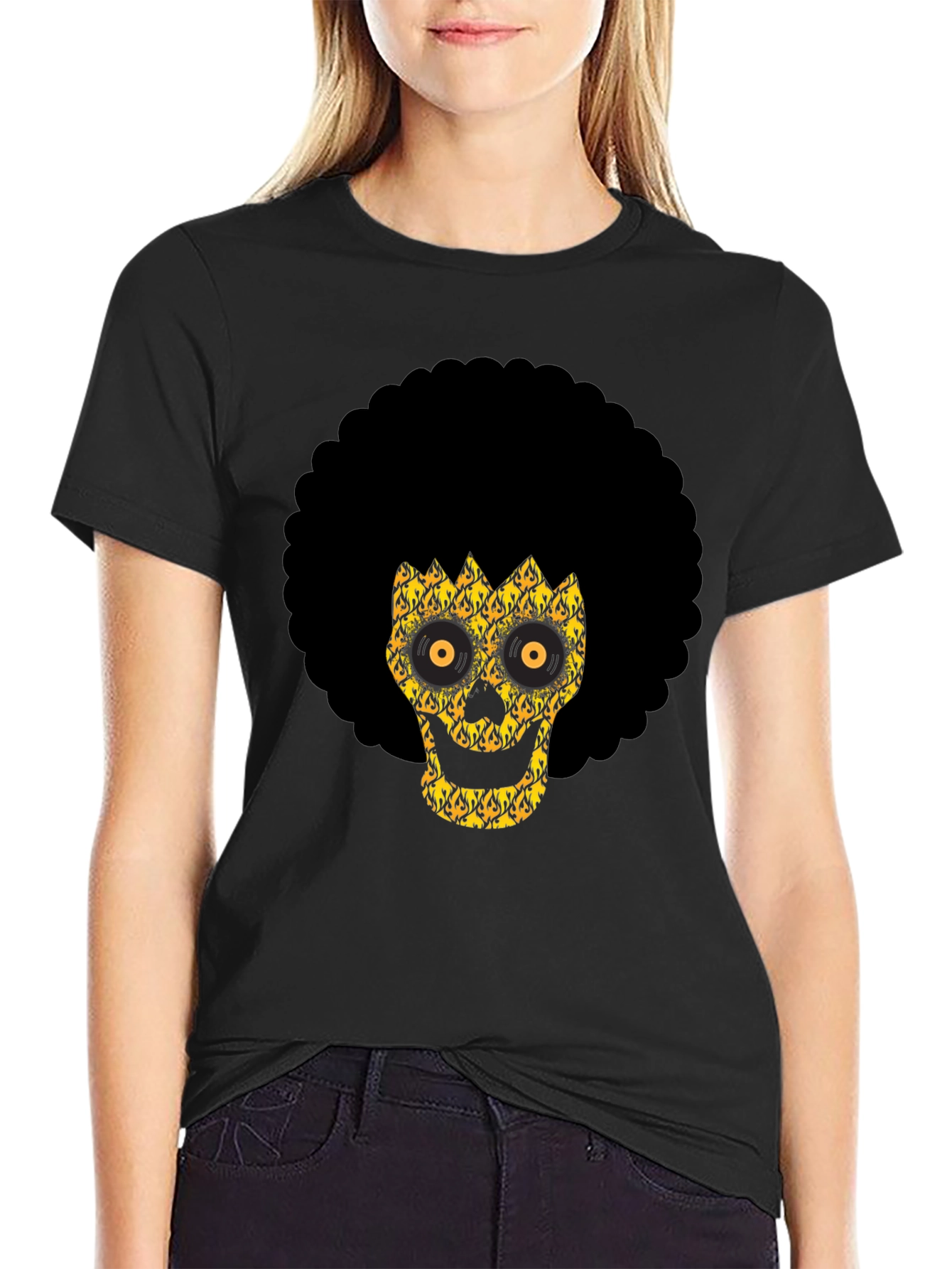 Afro Skull Graphic Tee