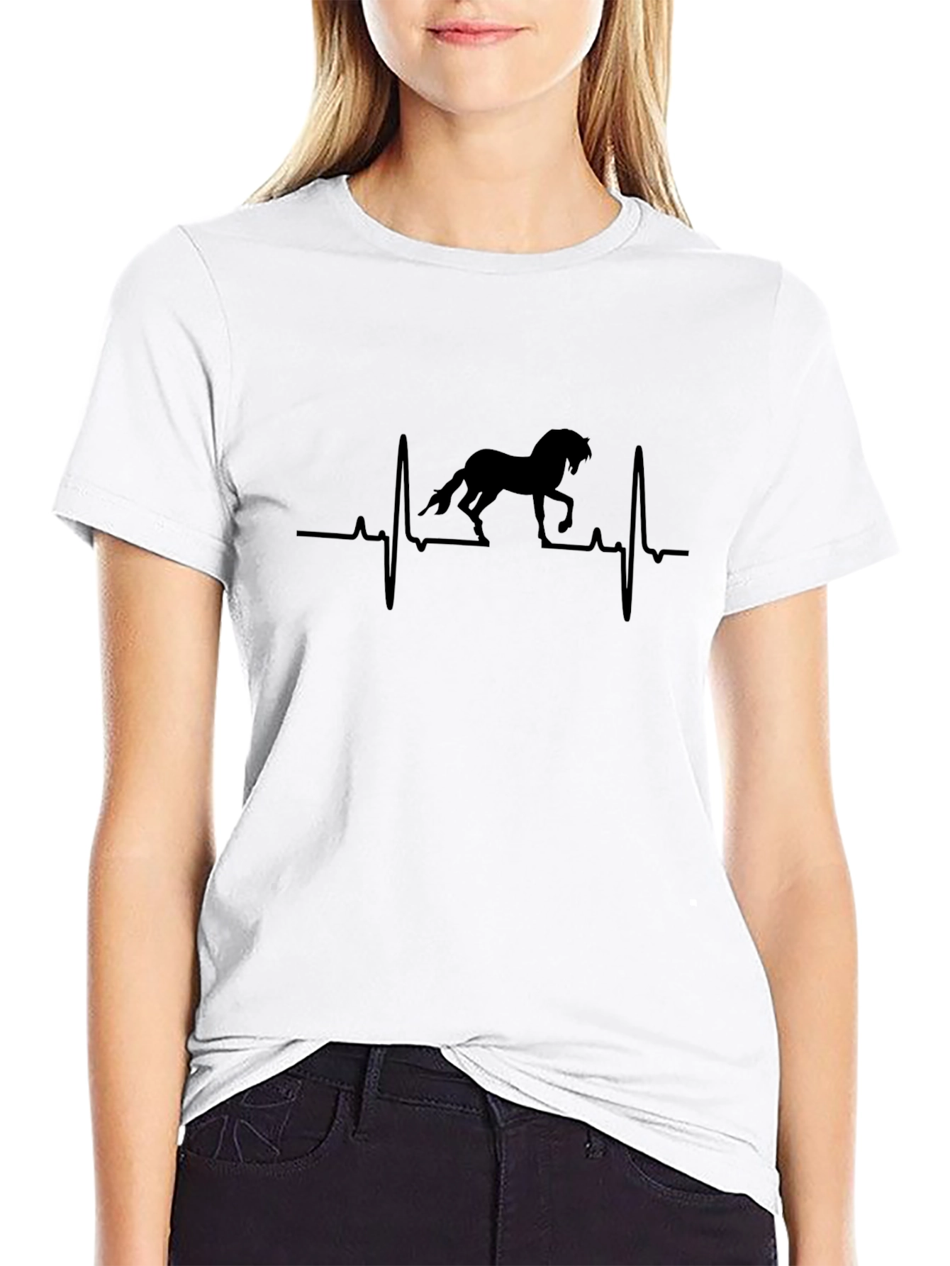 Horse Heartbeat T-Shirt - Equestrian Lover Tee