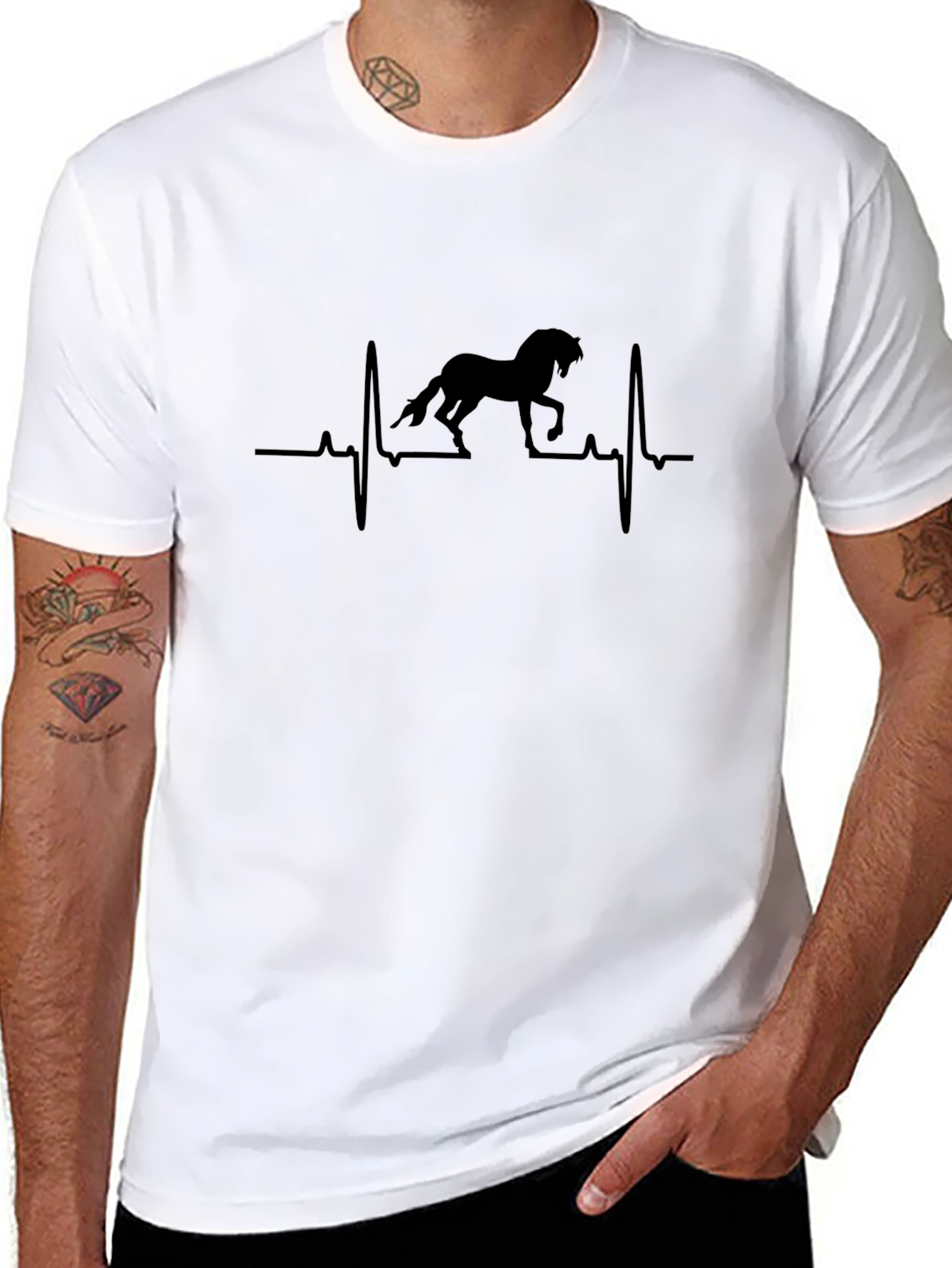 Horse Heartbeat T-Shirt - Equestrian Lover Tee