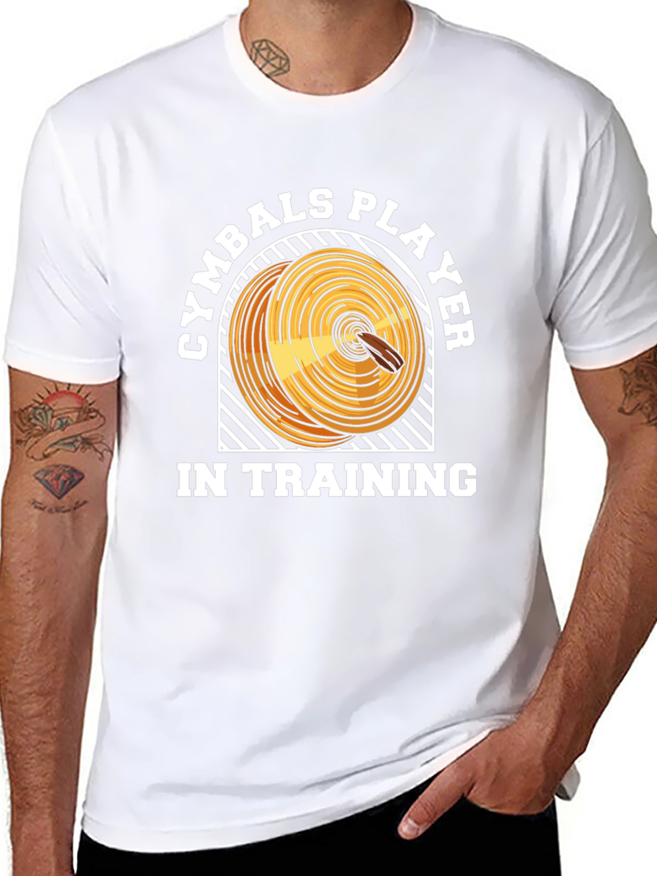 Cymbals Player in Training Black T-Shirt