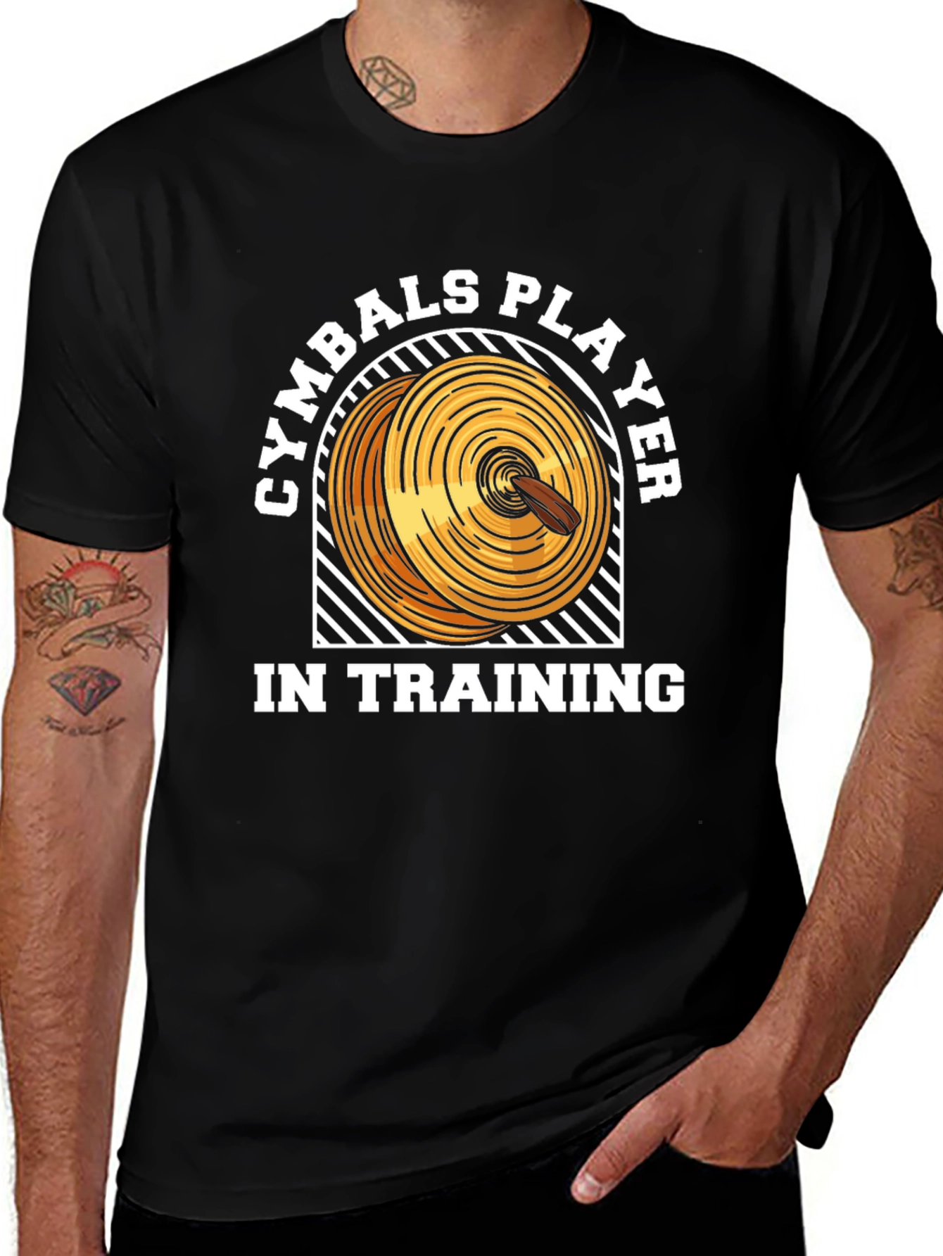 Cymbals Player in Training Black T-Shirt