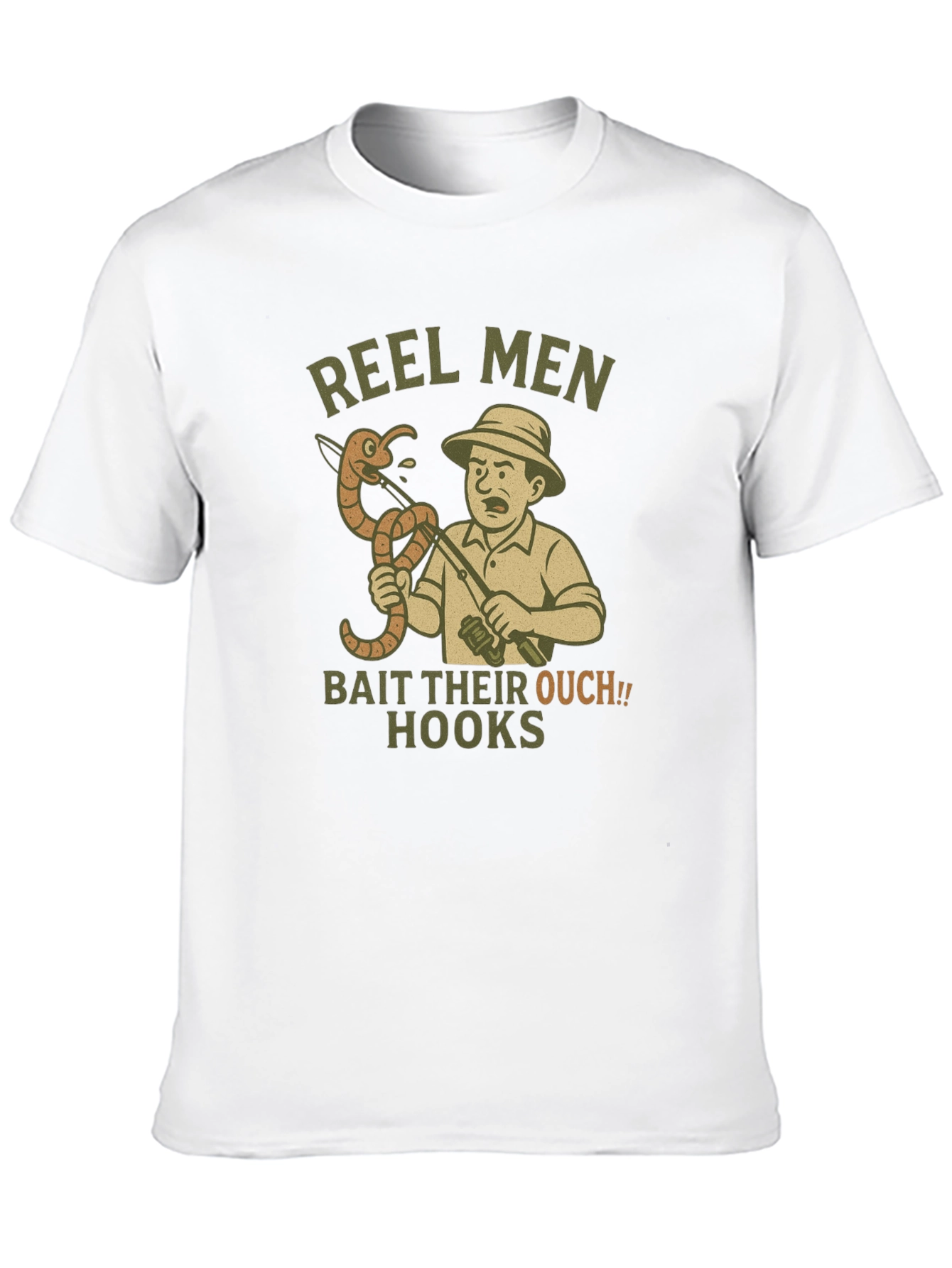 Reel Men Bait Their Ouch! Hooks T-Shirt