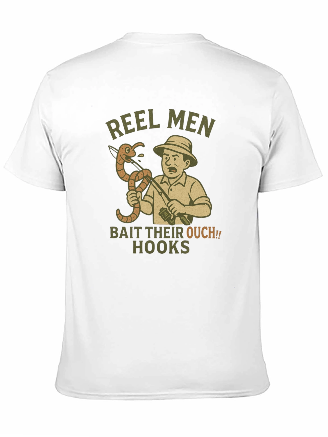 Reel Men Bait Their Ouch! Hooks T-Shirt