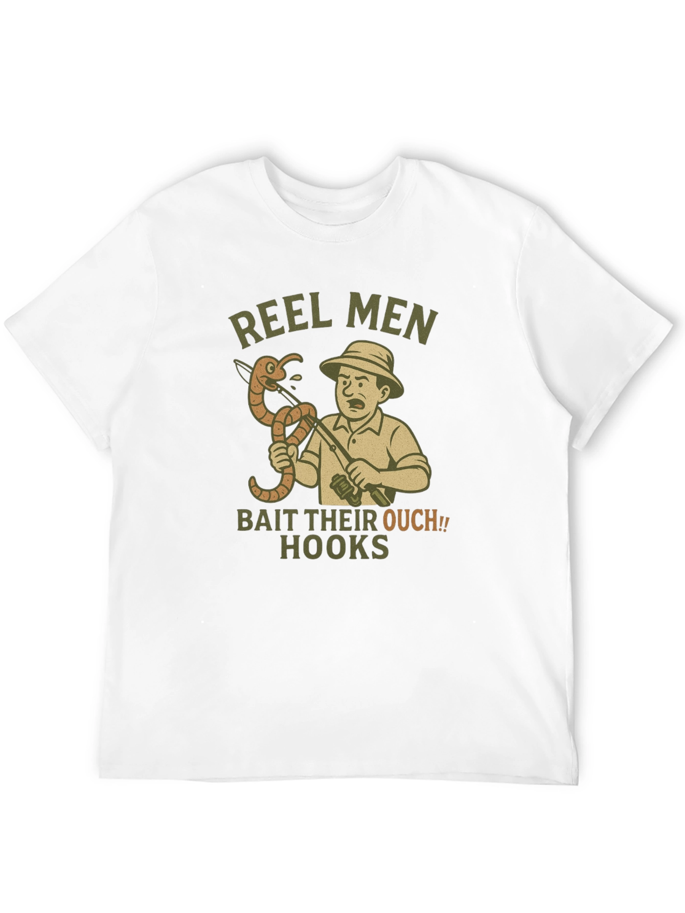 Reel Men Bait Their Ouch! Hooks T-Shirt