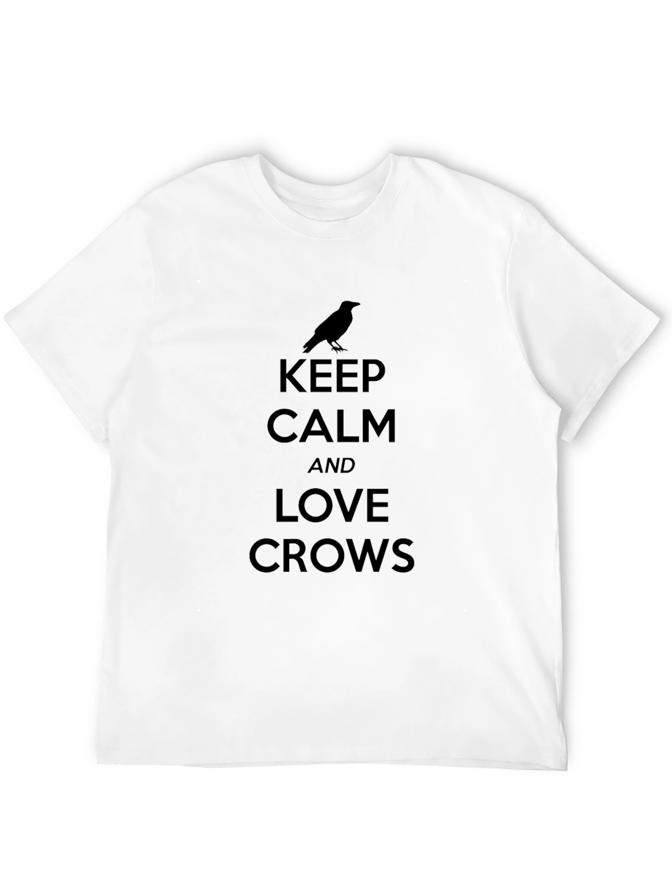 Keep Calm & Love Crows T-Shirt - Black