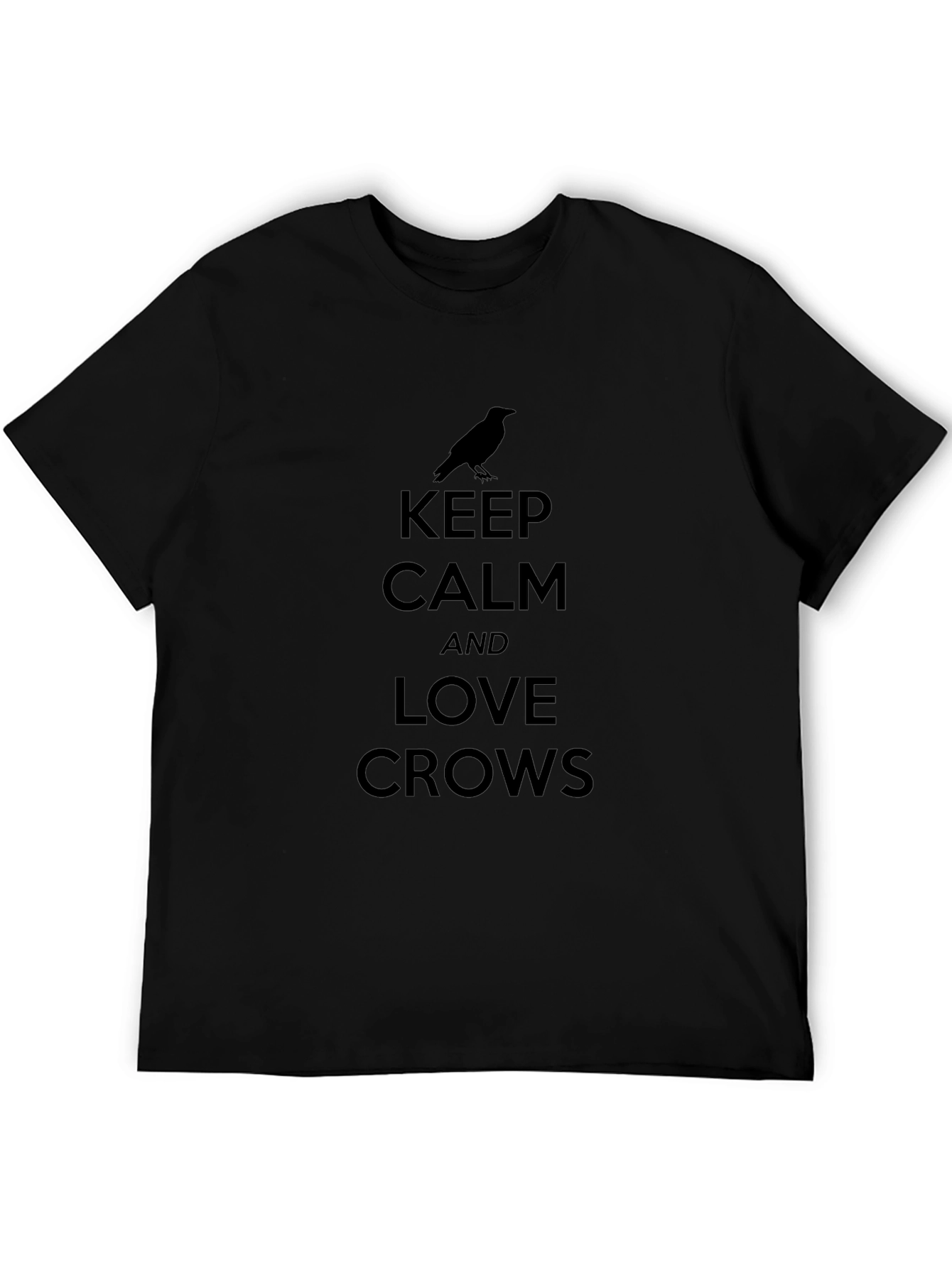 Keep Calm & Love Crows T-Shirt - Black