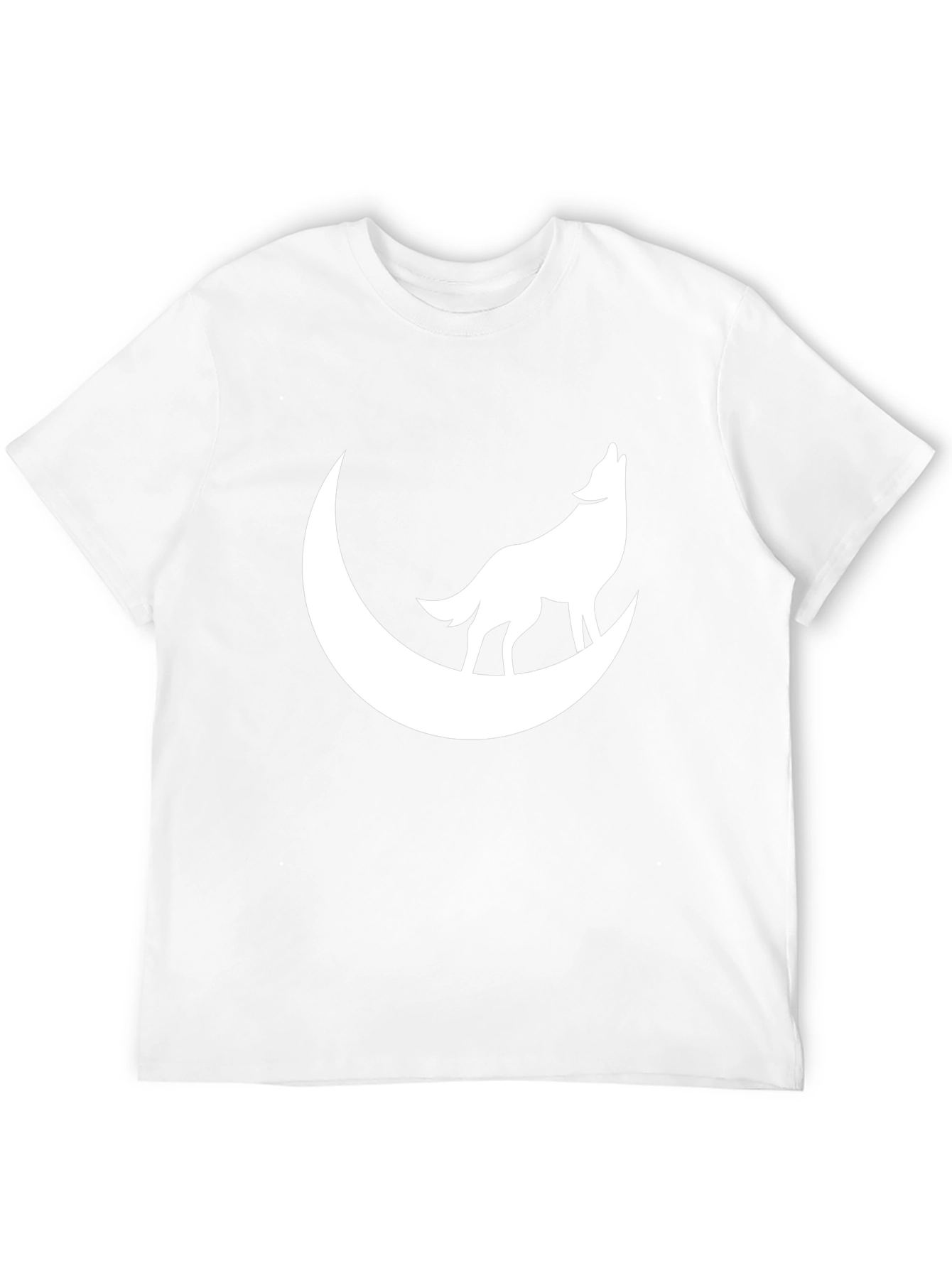 Wolf Howling at Moon Graphic T-Shirt - Black