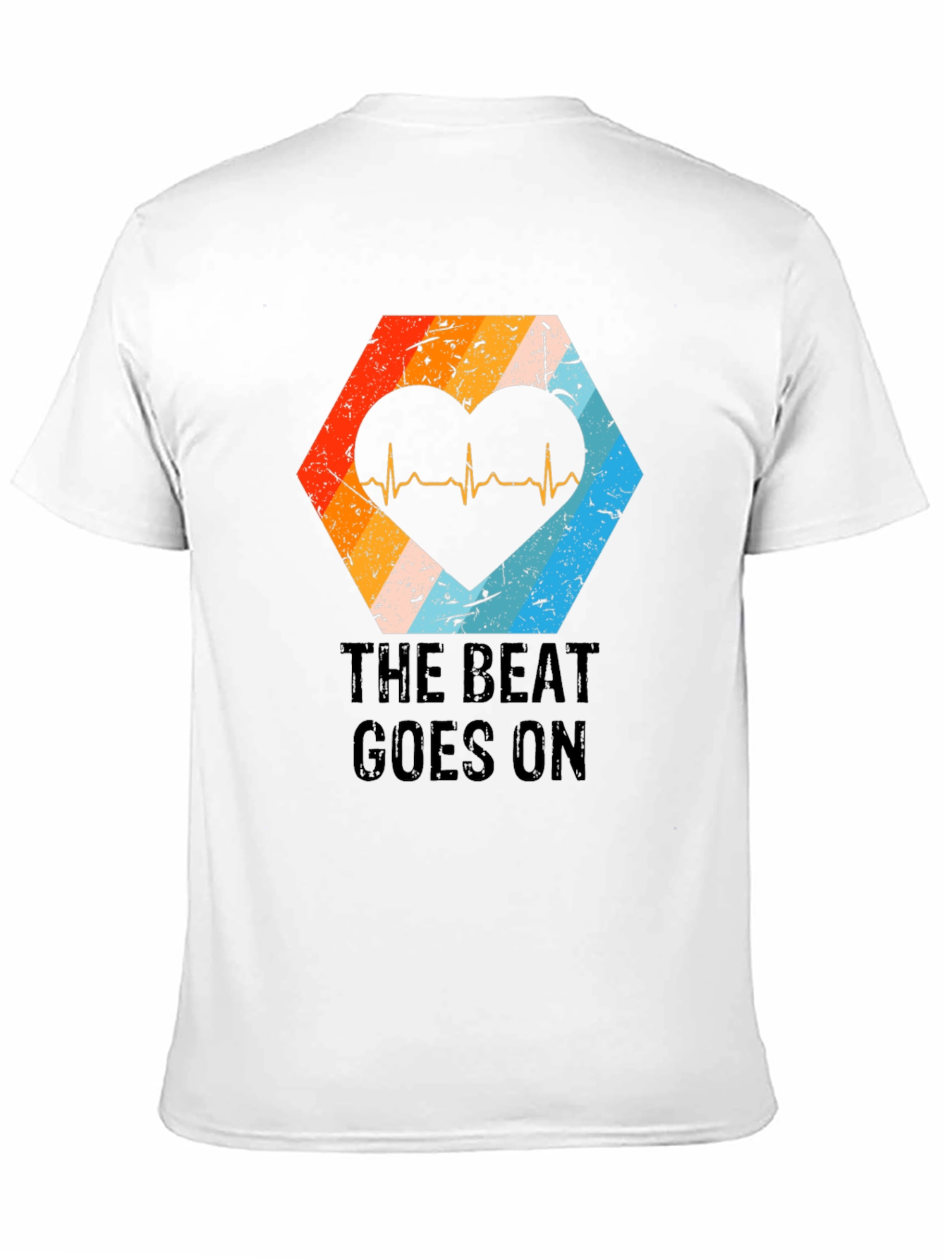 The Beat Goes On Heartbeat Graphic Tee