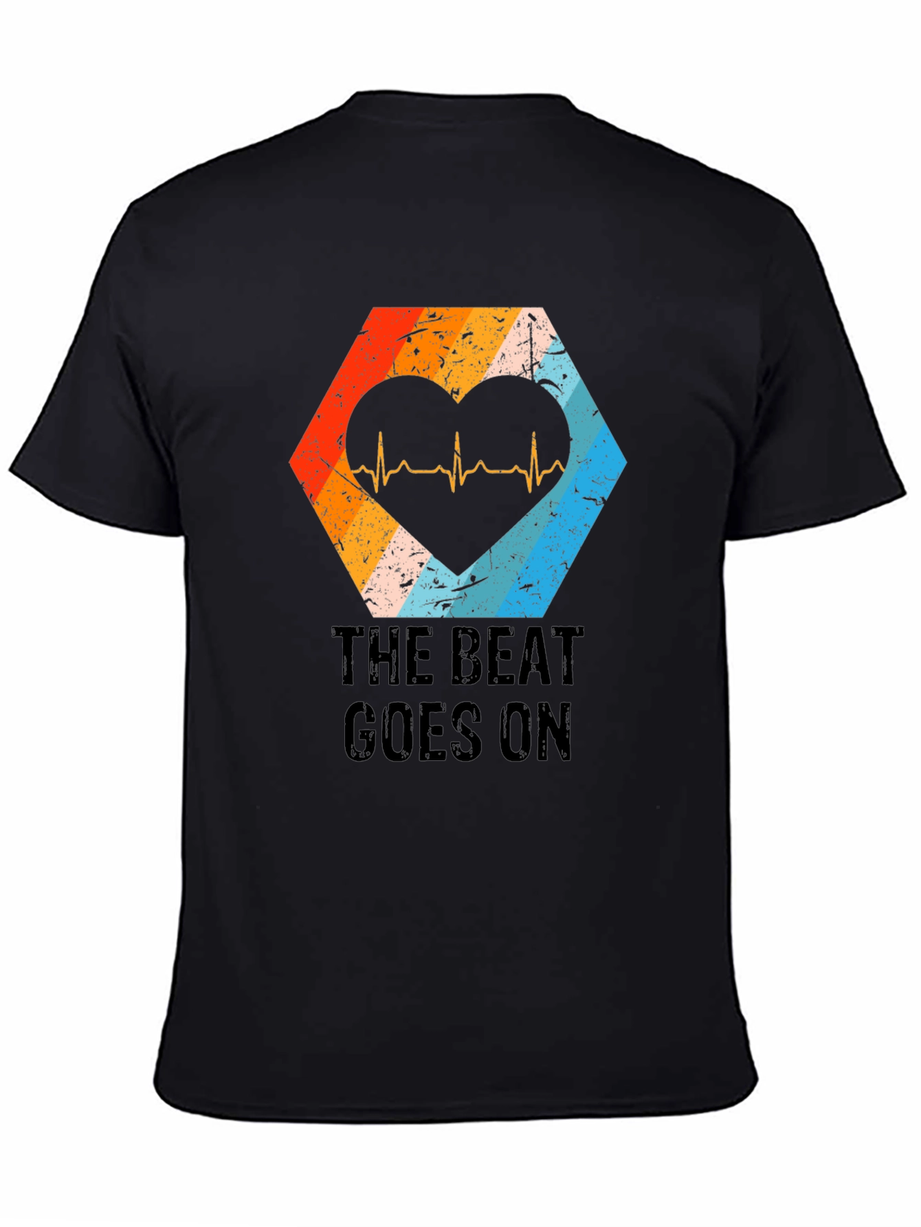 The Beat Goes On Heartbeat Graphic Tee