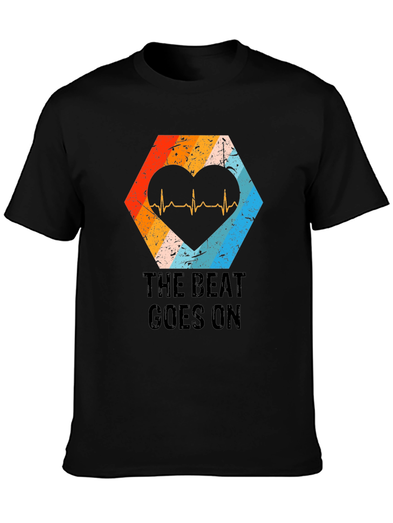 The Beat Goes On Heartbeat Graphic Tee