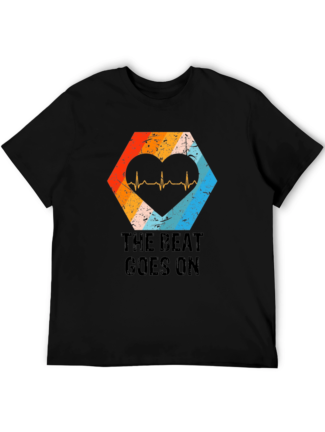 The Beat Goes On Heartbeat Graphic Tee