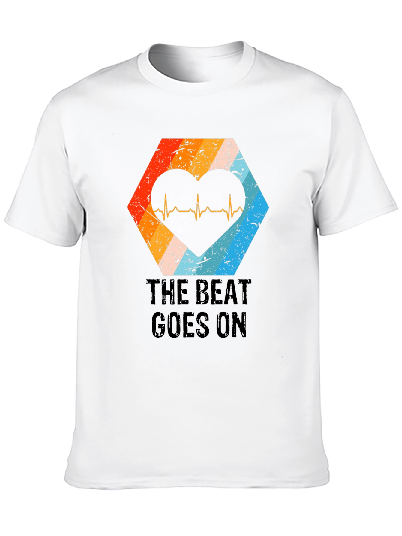 The Beat Goes On Heartbeat Graphic Tee