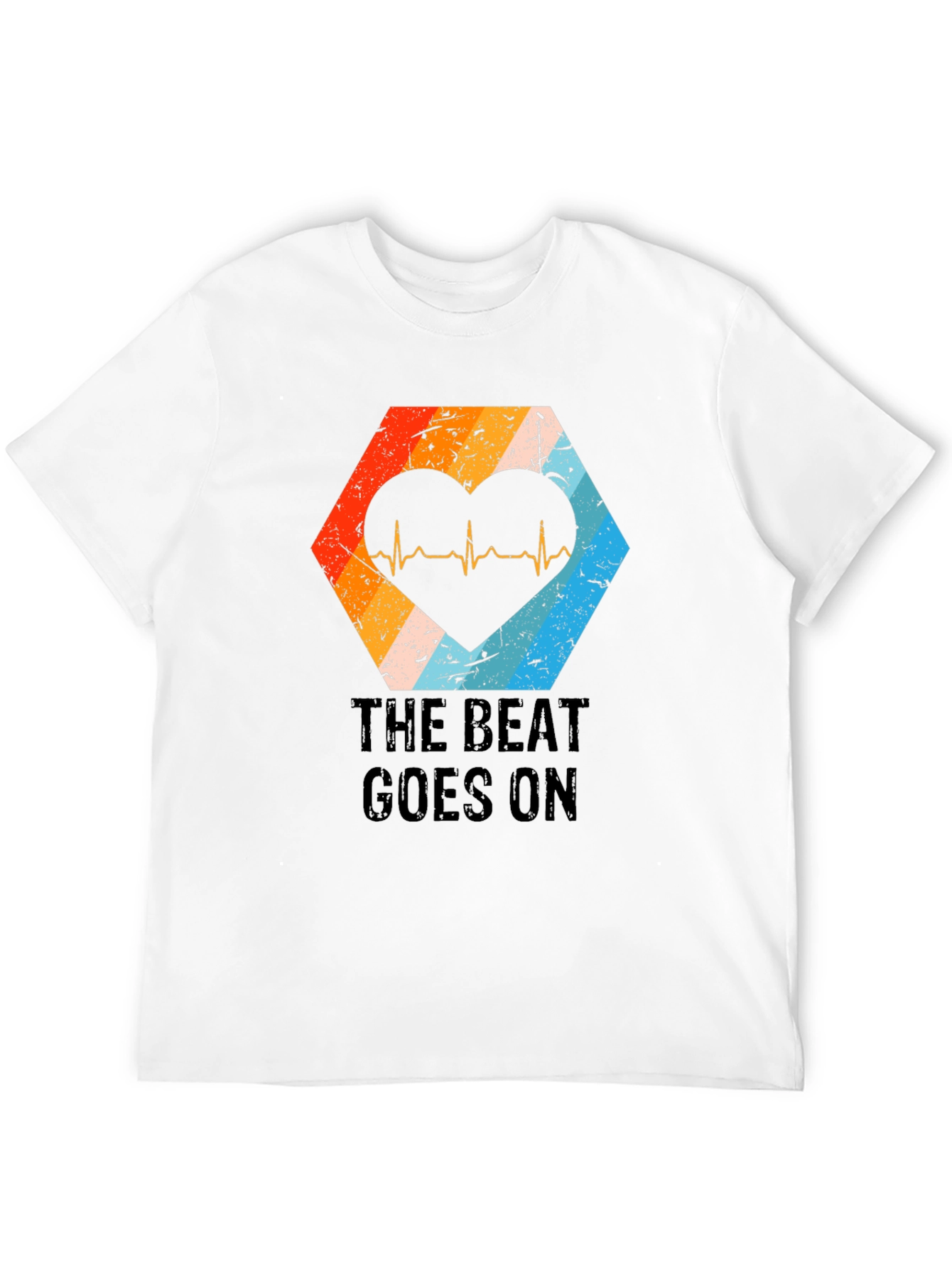 The Beat Goes On Heartbeat Graphic Tee