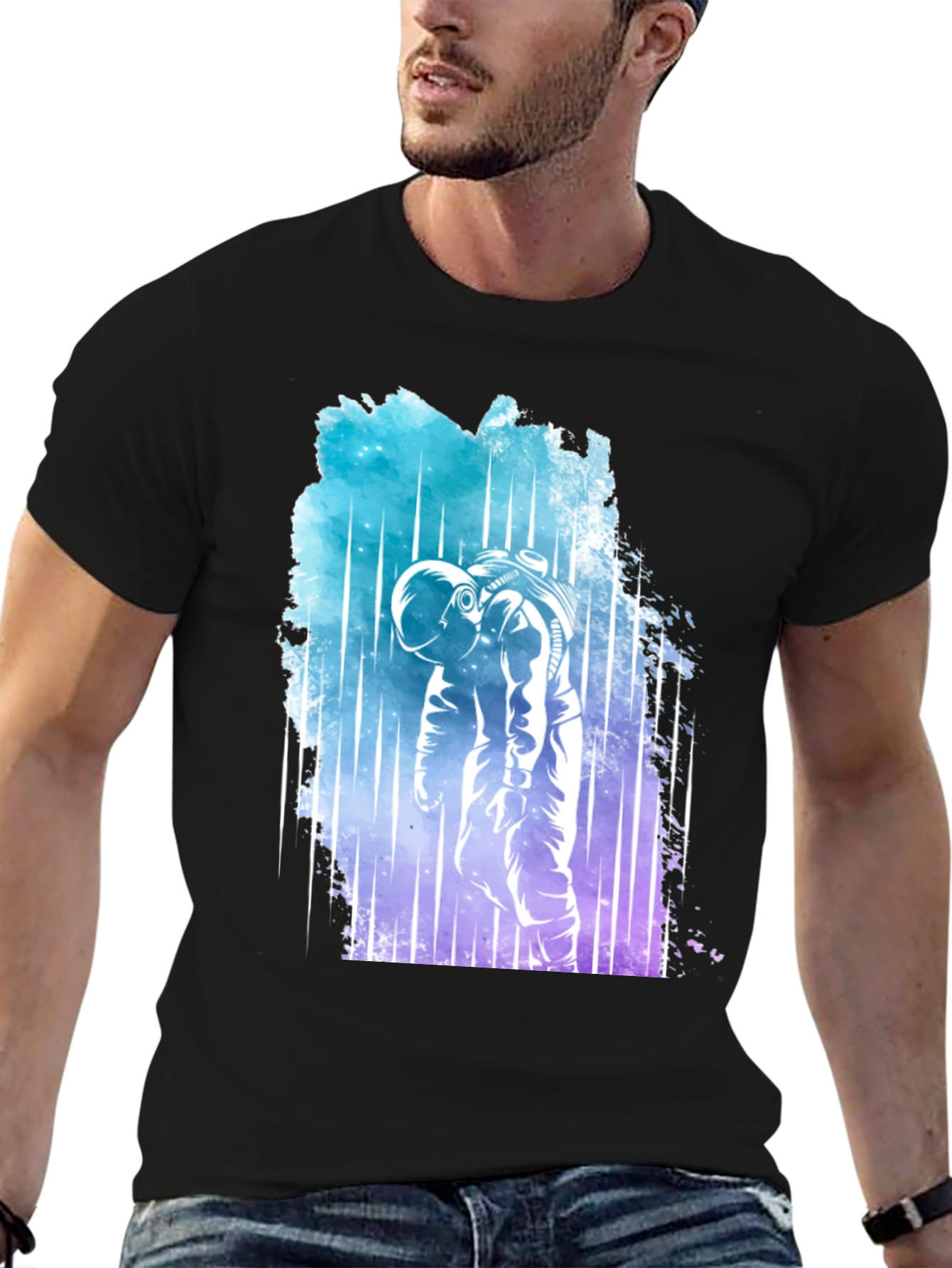 Astronaut Graphic Tee - Space Galaxy Design