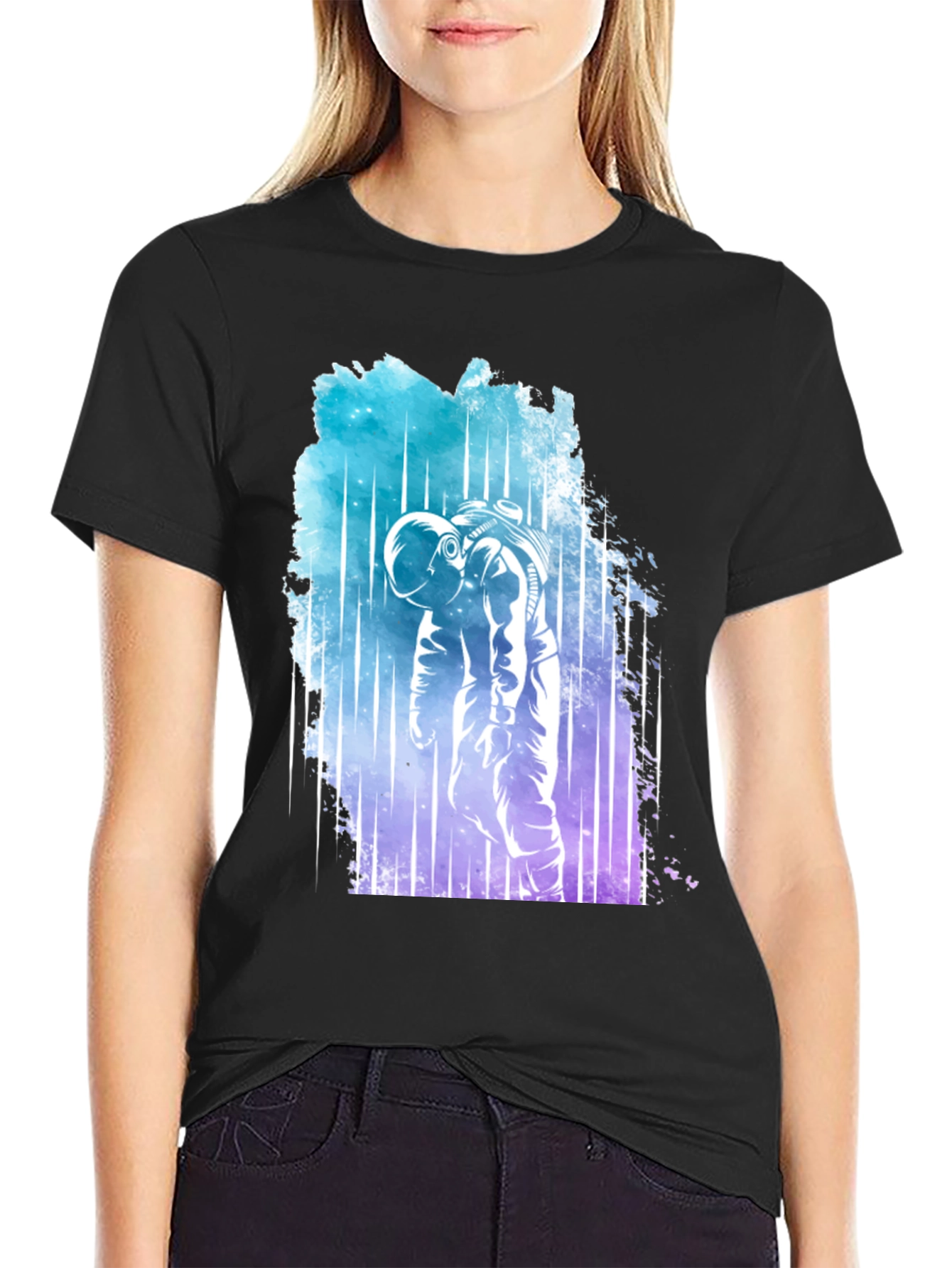 Astronaut Graphic Tee - Space Galaxy Design