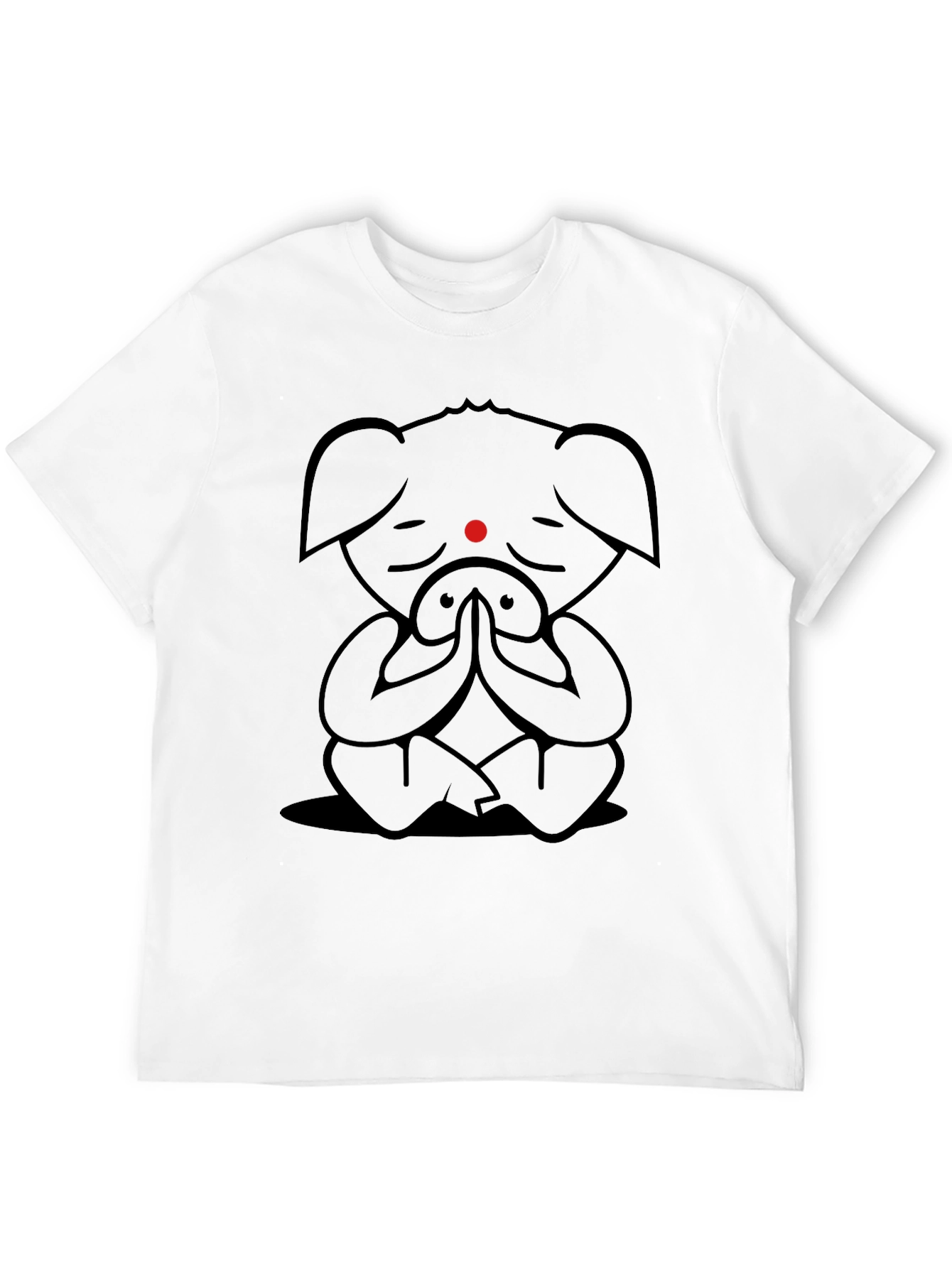 Meditating Pig Graphic Tee - Black
