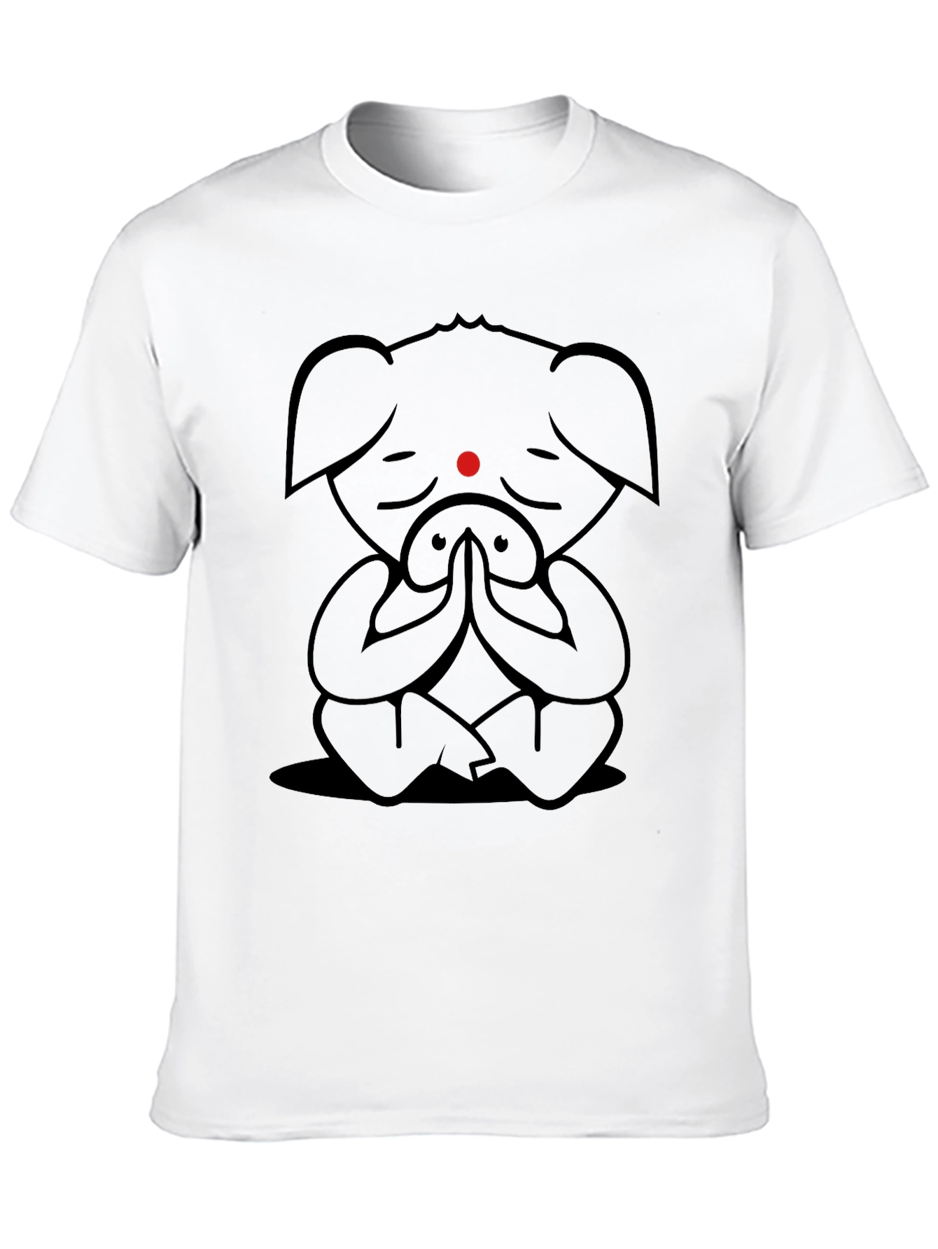Meditating Pig Graphic Tee - Black