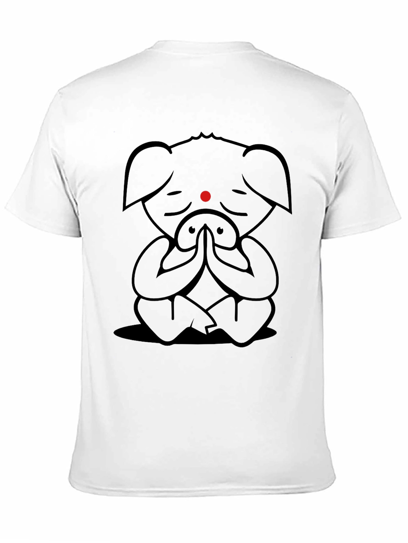 Meditating Pig Graphic Tee - Black