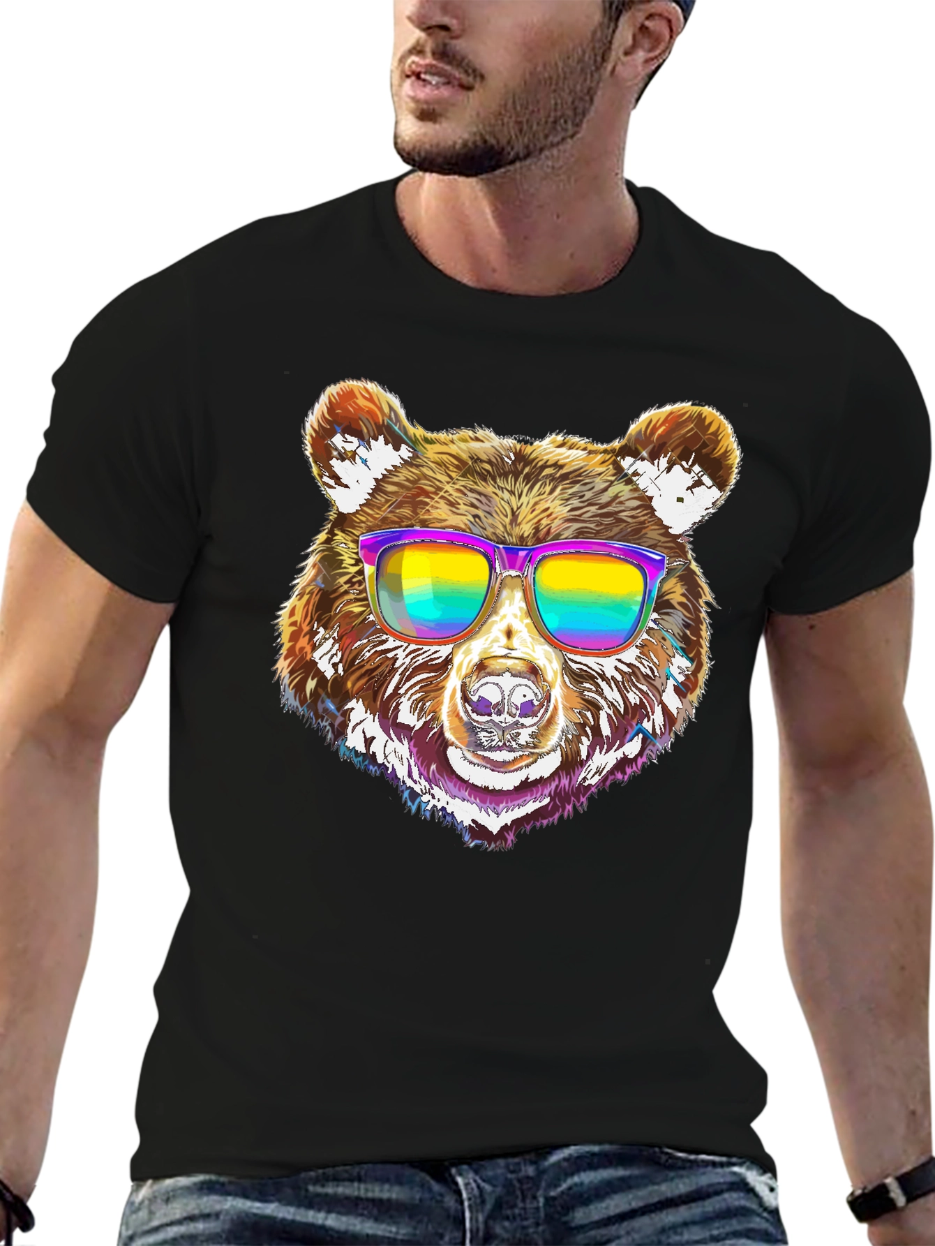 Cool Bear Graphic Tee - Mens Black T-Shirt