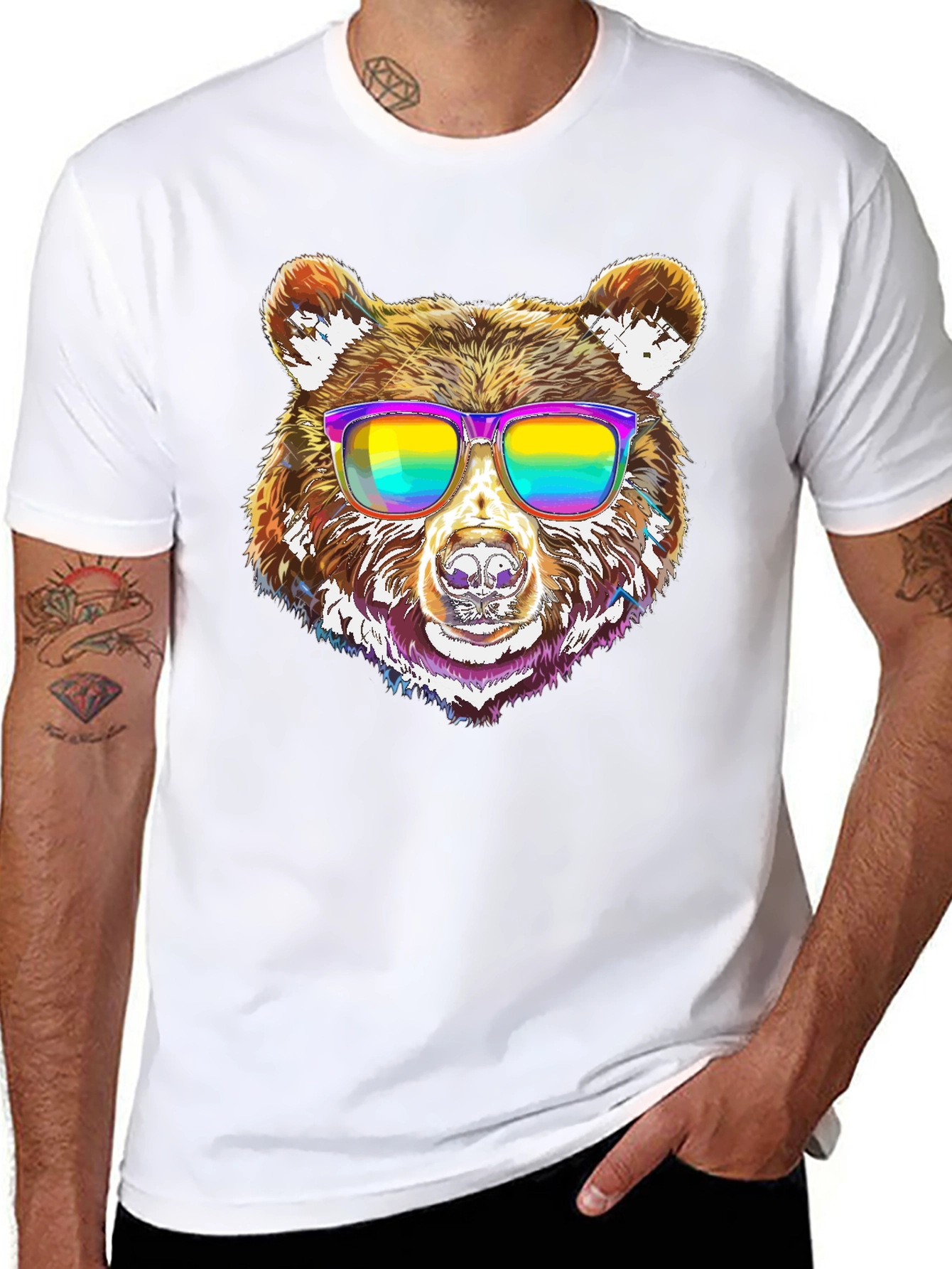 Cool Bear Graphic Tee - Mens Black T-Shirt