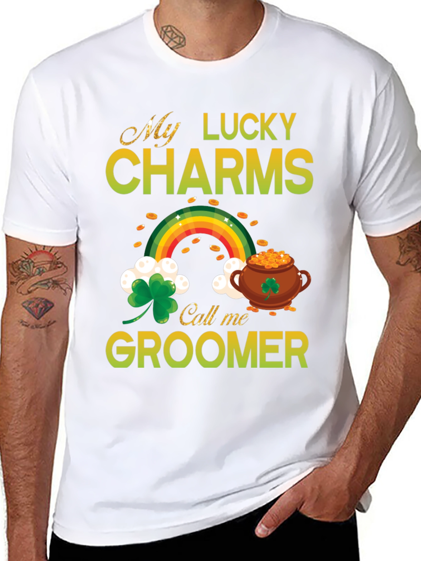 Lucky Charms Groomer St. Patricks Day T-Shirt