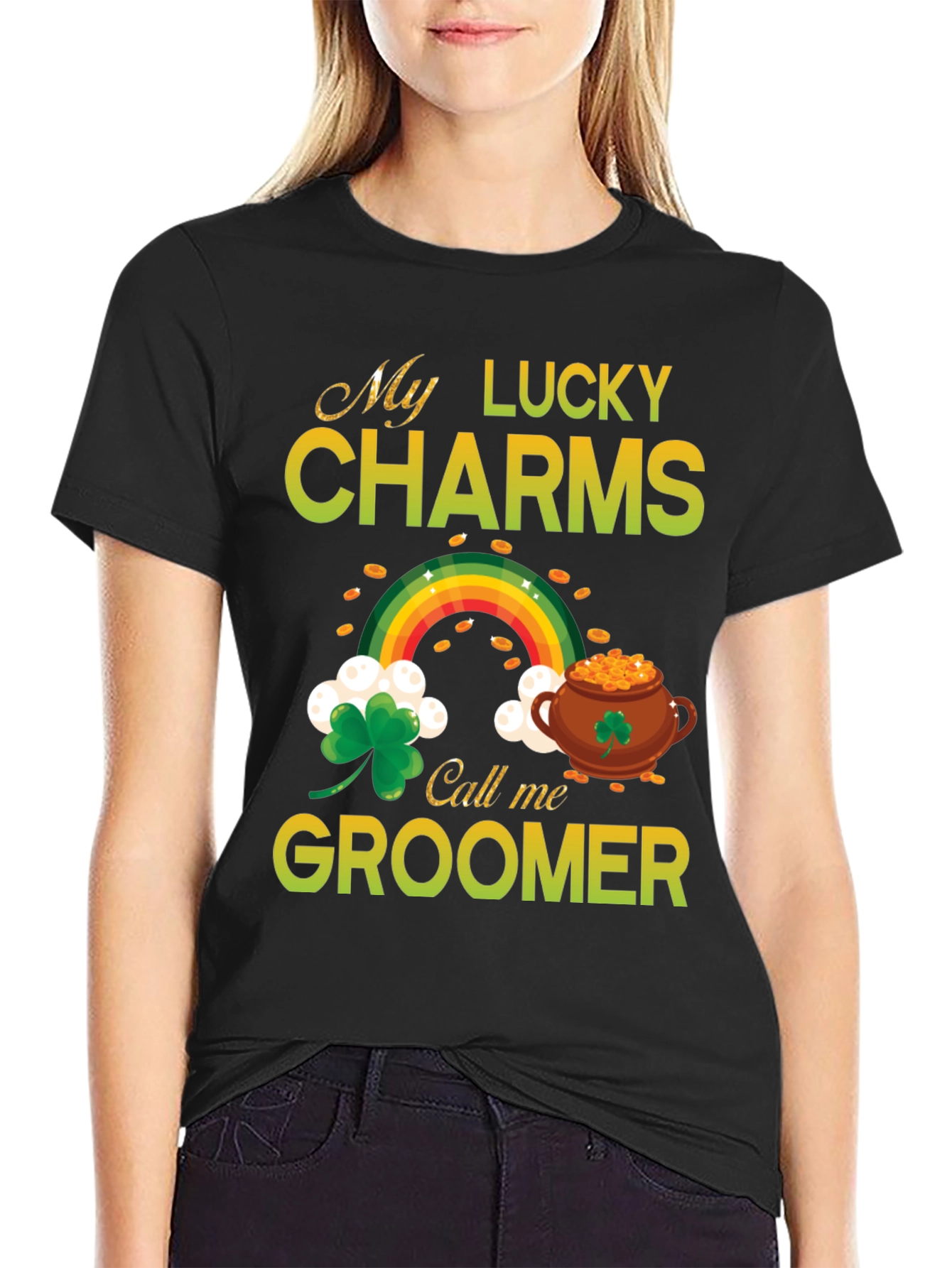 Lucky Charms Groomer St. Patricks Day T-Shirt