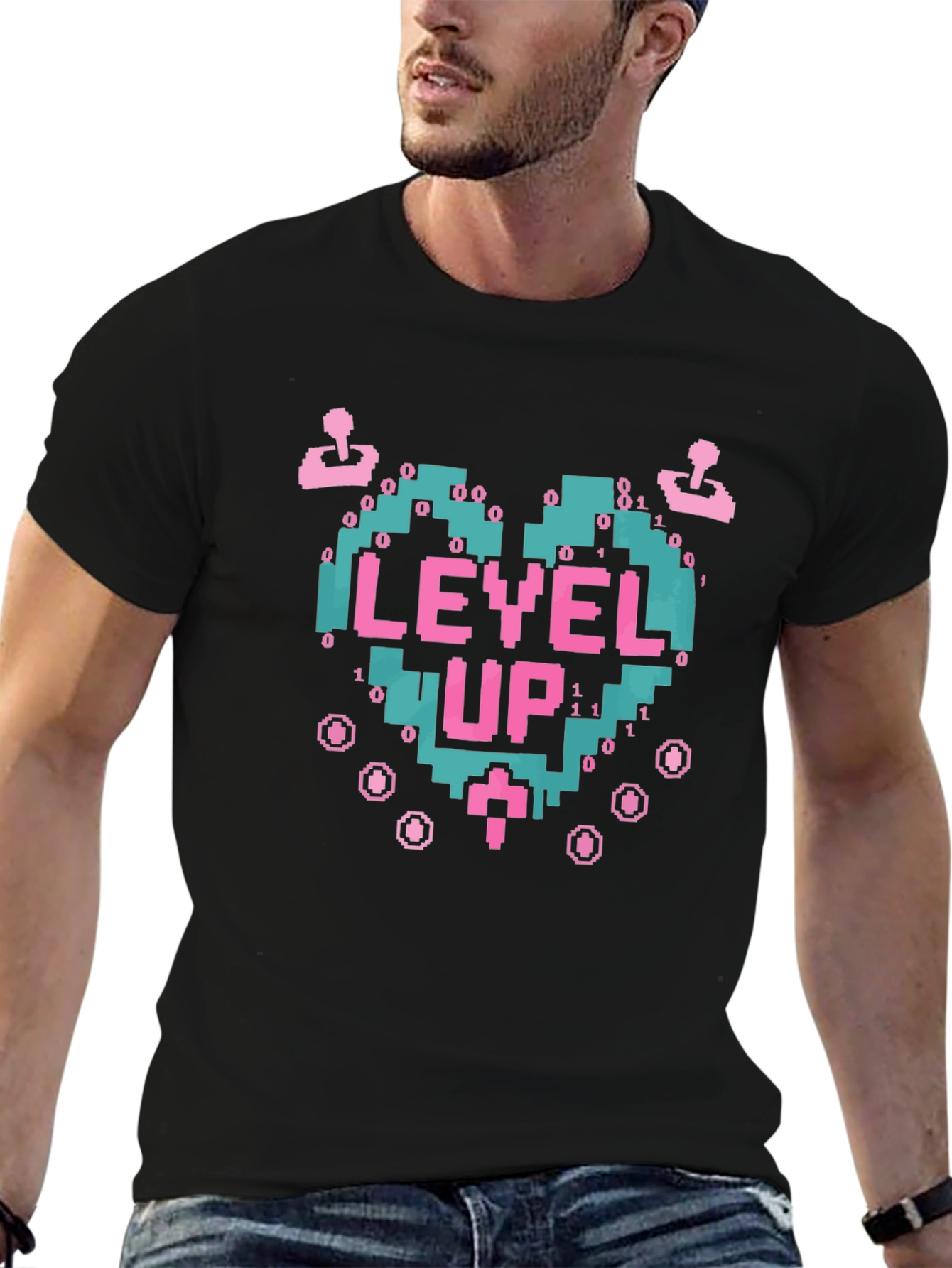 Level Up Gamer T-Shirt - Retro Video Game Tee