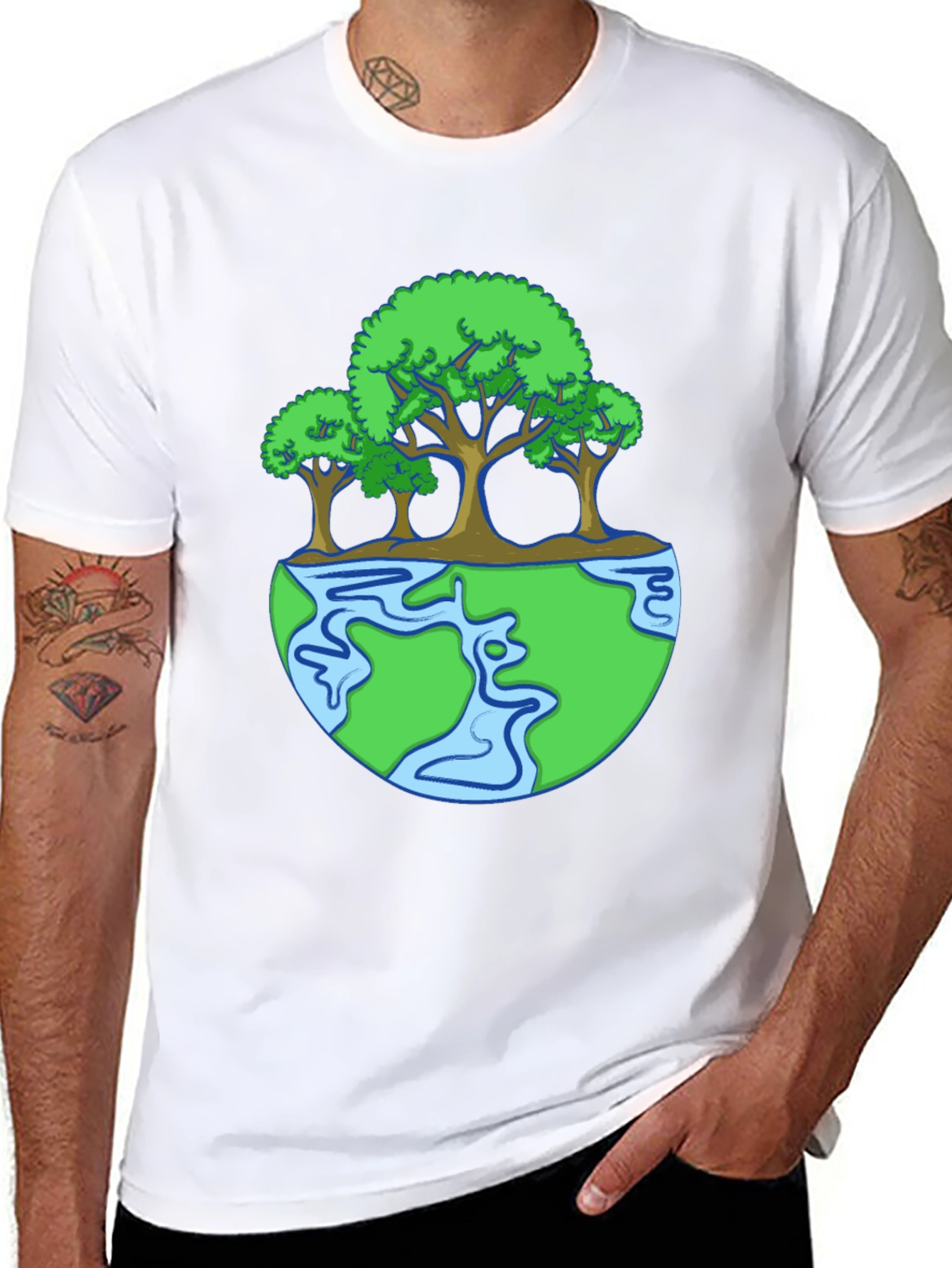 Earth Trees Graphic T-Shirt