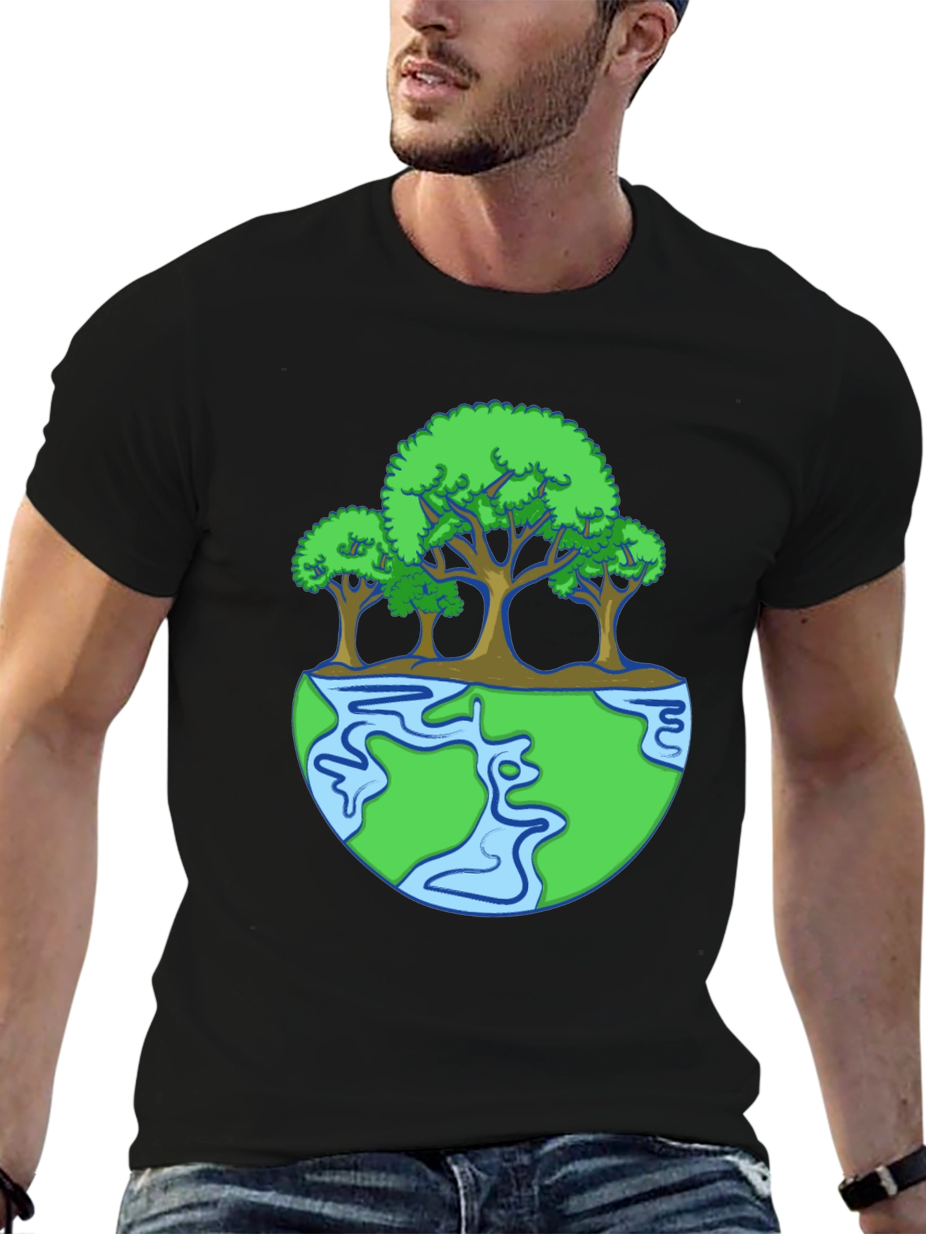 Earth Trees Graphic T-Shirt