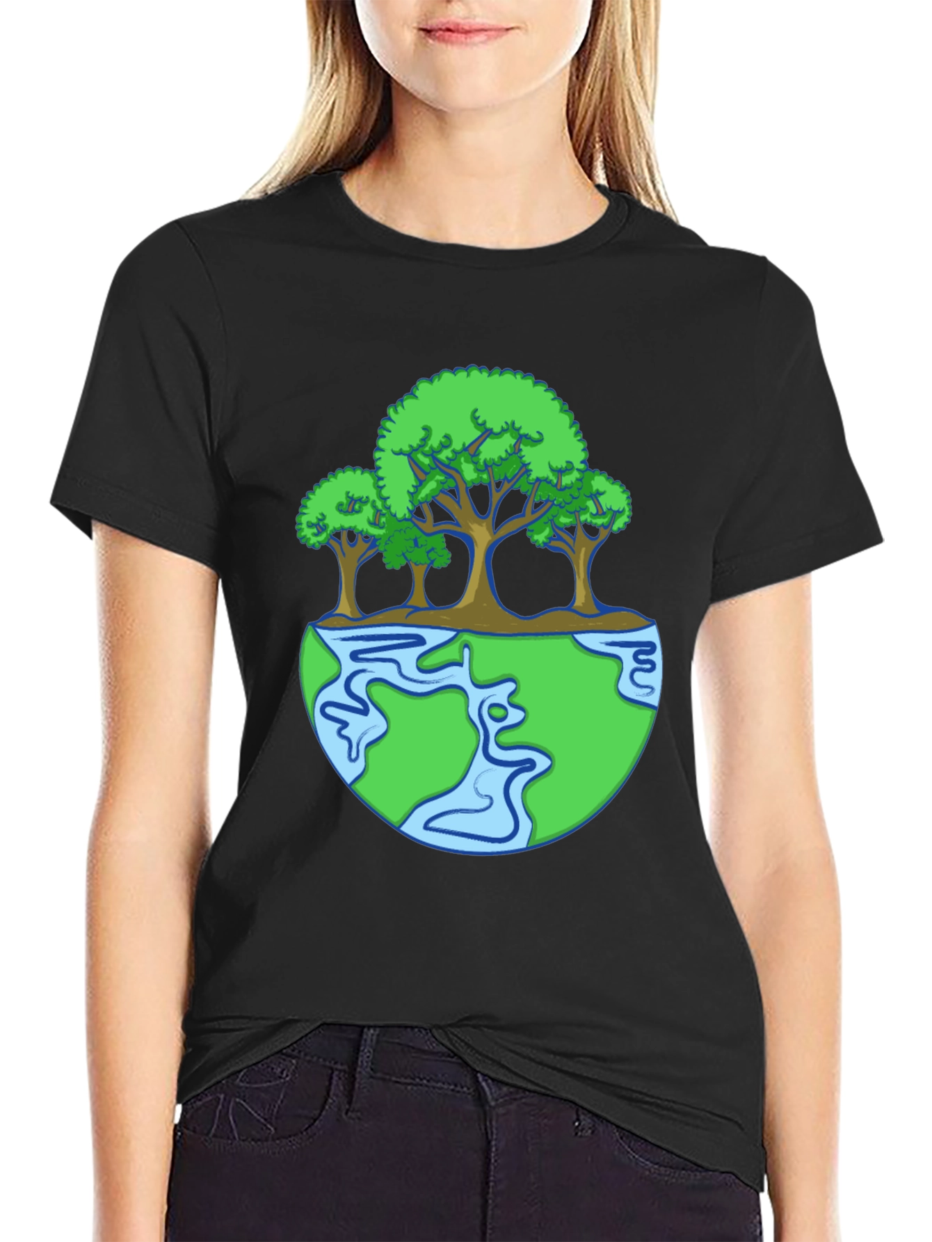 Earth Trees Graphic T-Shirt