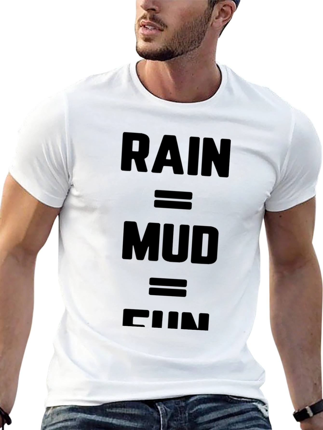 Rain = Mud = Fun Black Graphic Tee