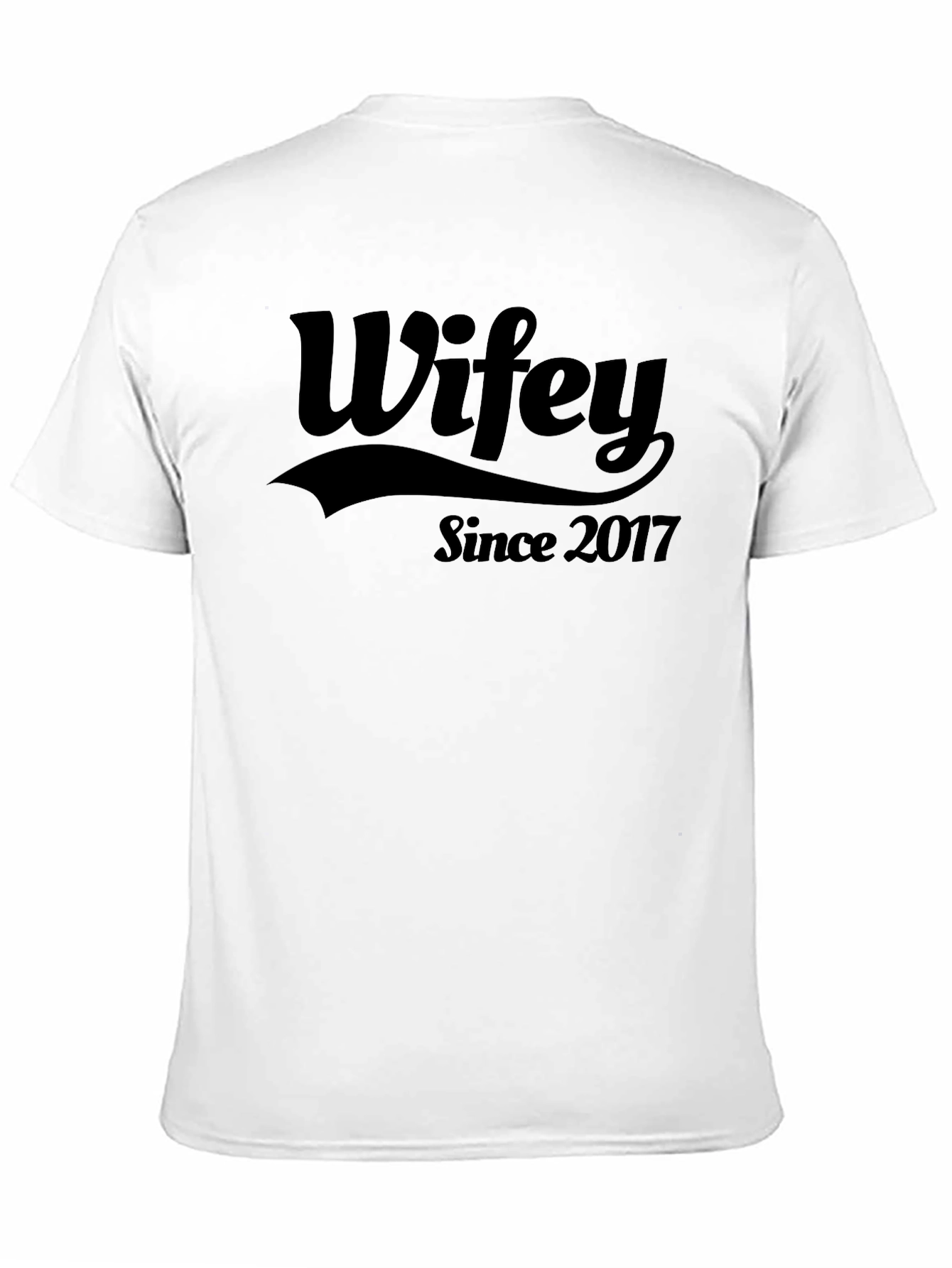 Wifey Since 2017 Graphic Tee - Black T-Shirt