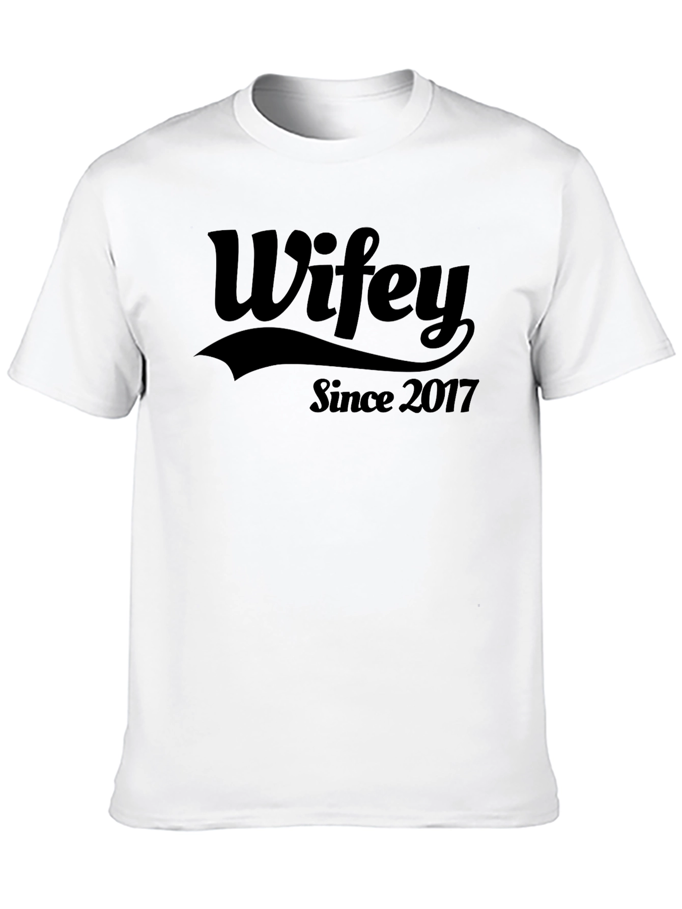 Wifey Since 2017 Graphic Tee - Black T-Shirt