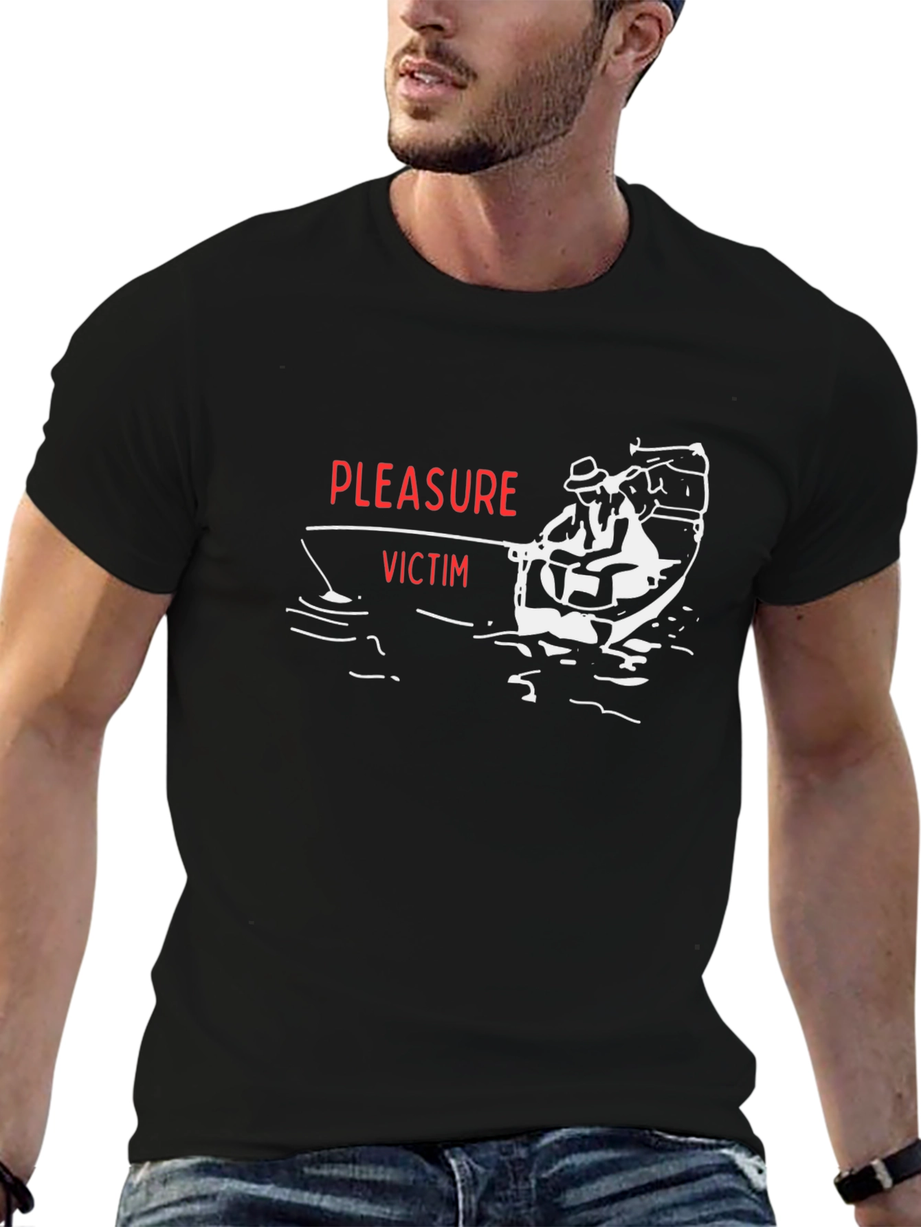 Pleasure Victim Graphic Tee - Black Cotton T-Shirt