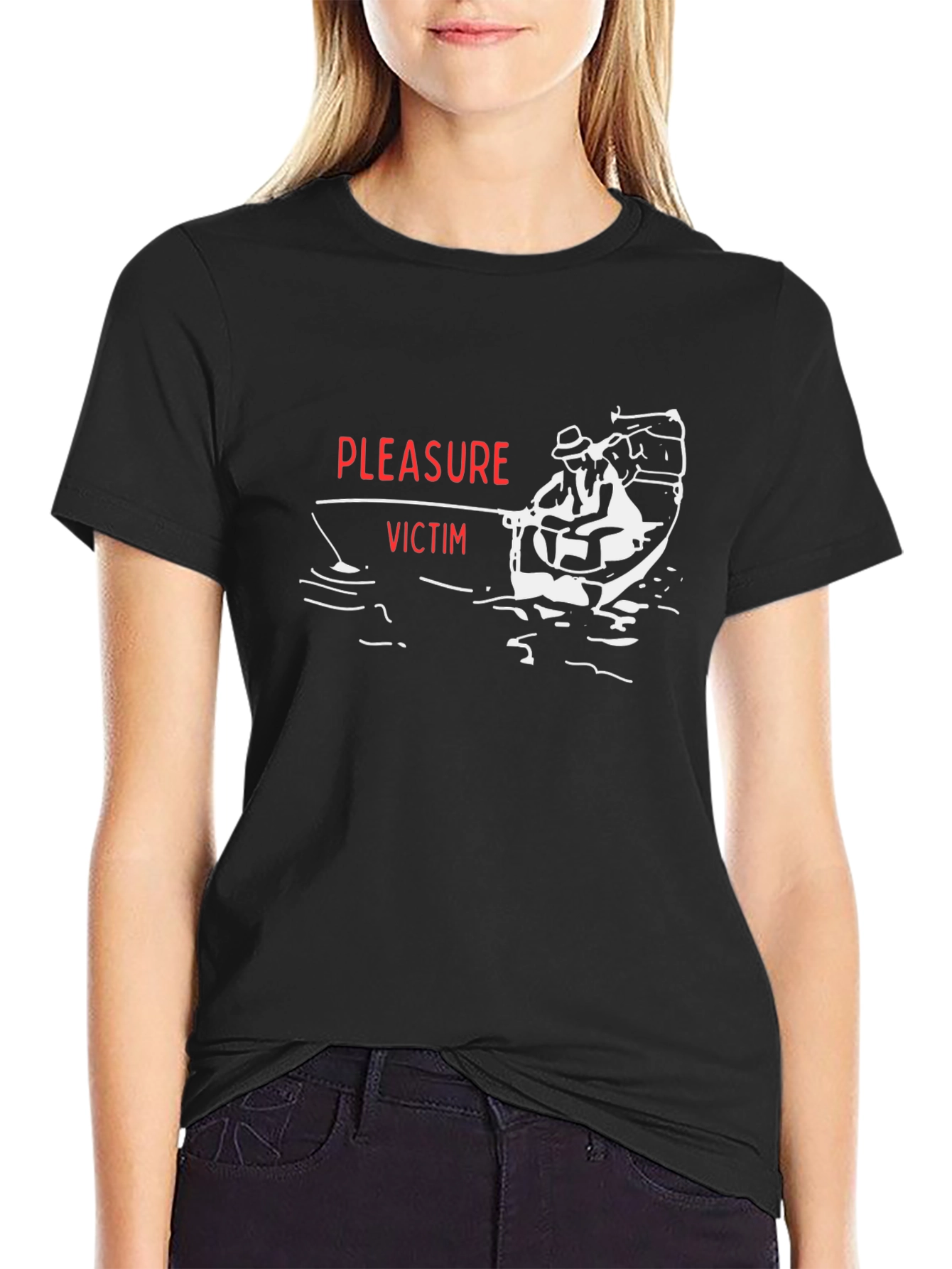 Pleasure Victim Graphic Tee - Black Cotton T-Shirt