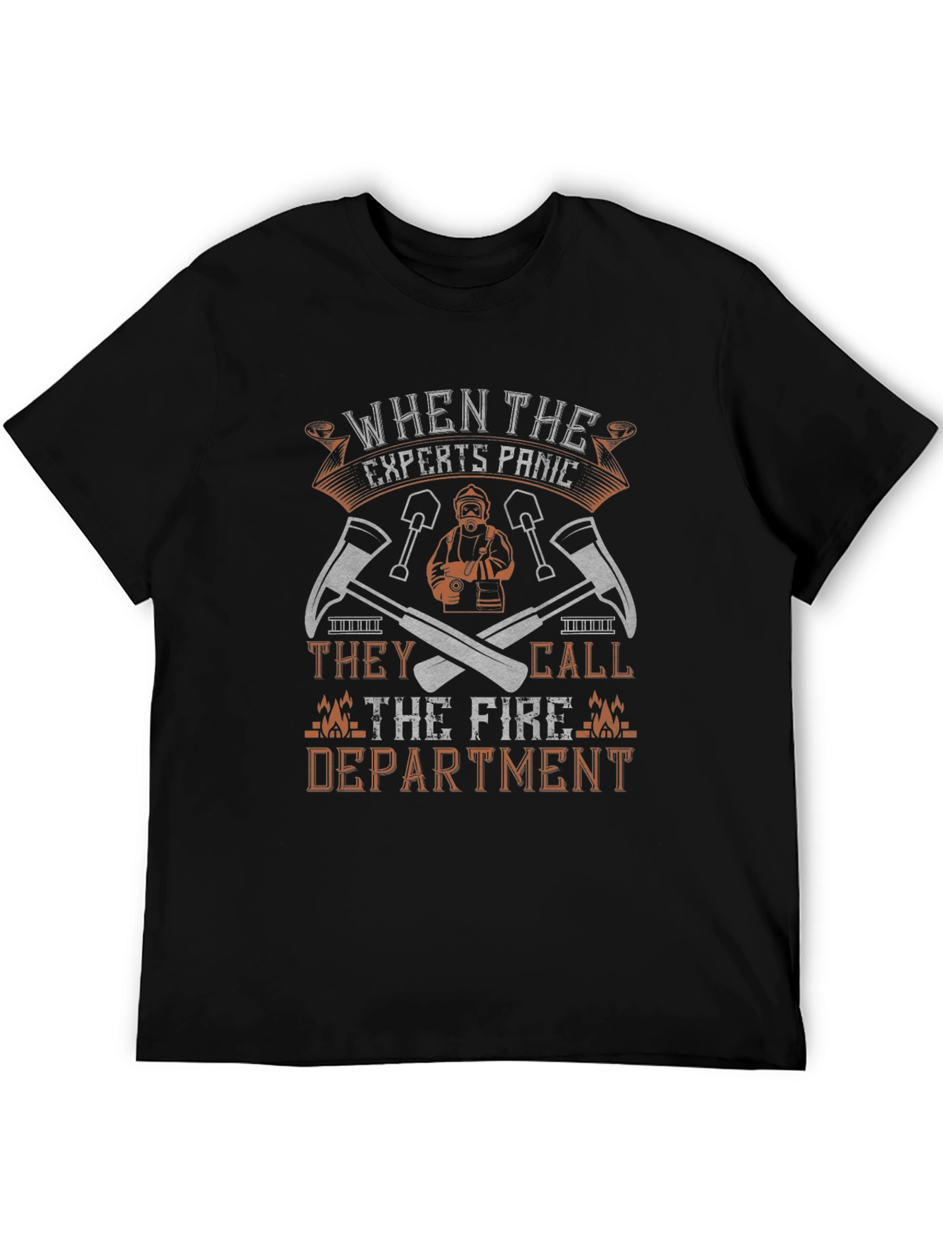 Fire Department Expert Panic Graphic Tee