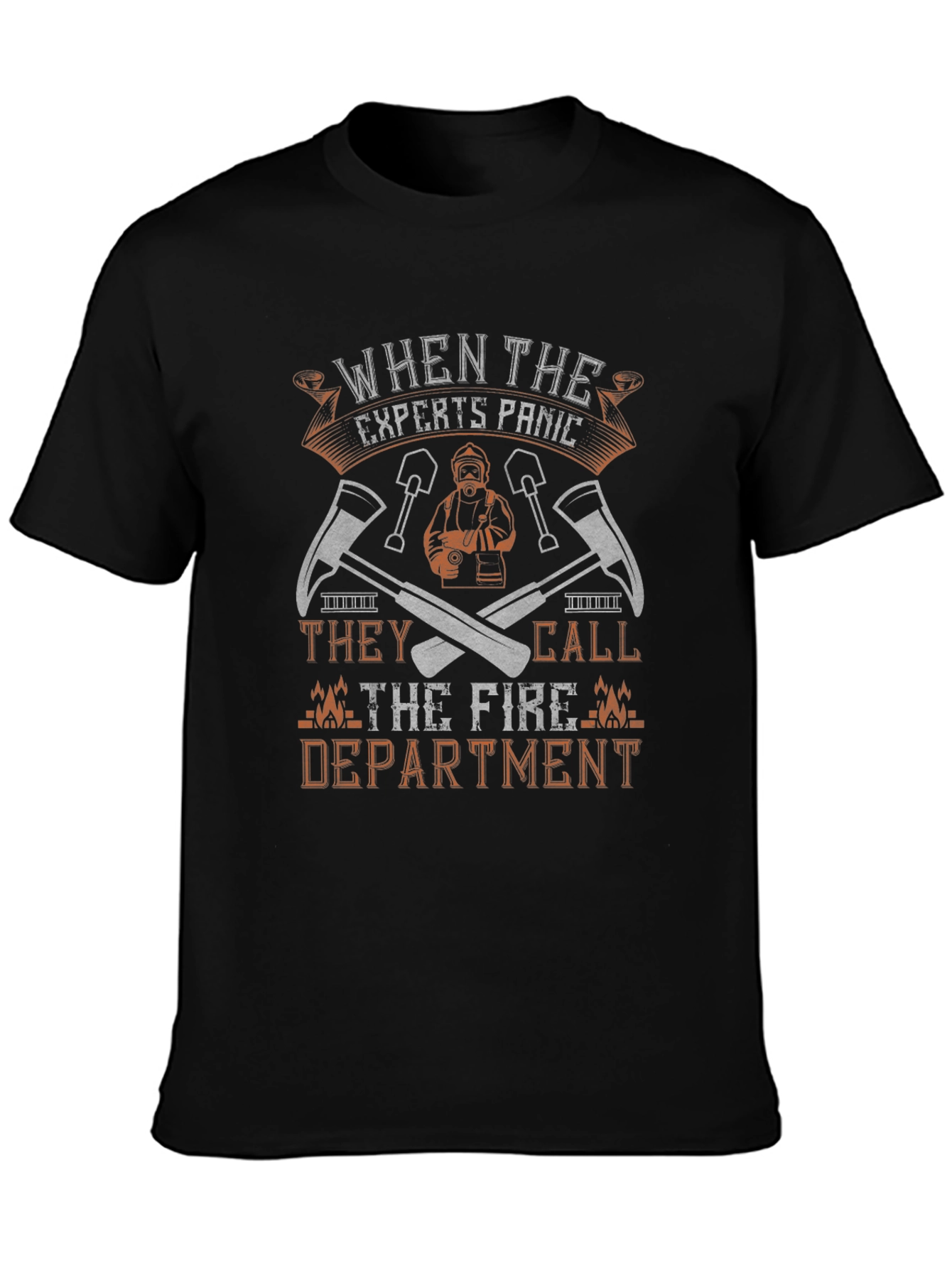 Fire Department Expert Panic Graphic Tee