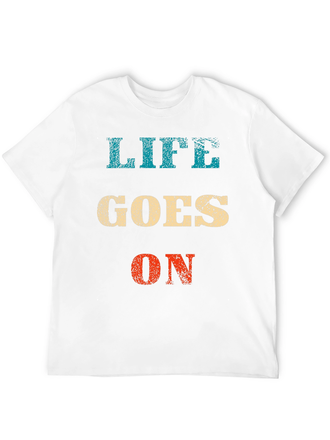 Life Goes On Graphic Tee - Black Casual T-Shirt