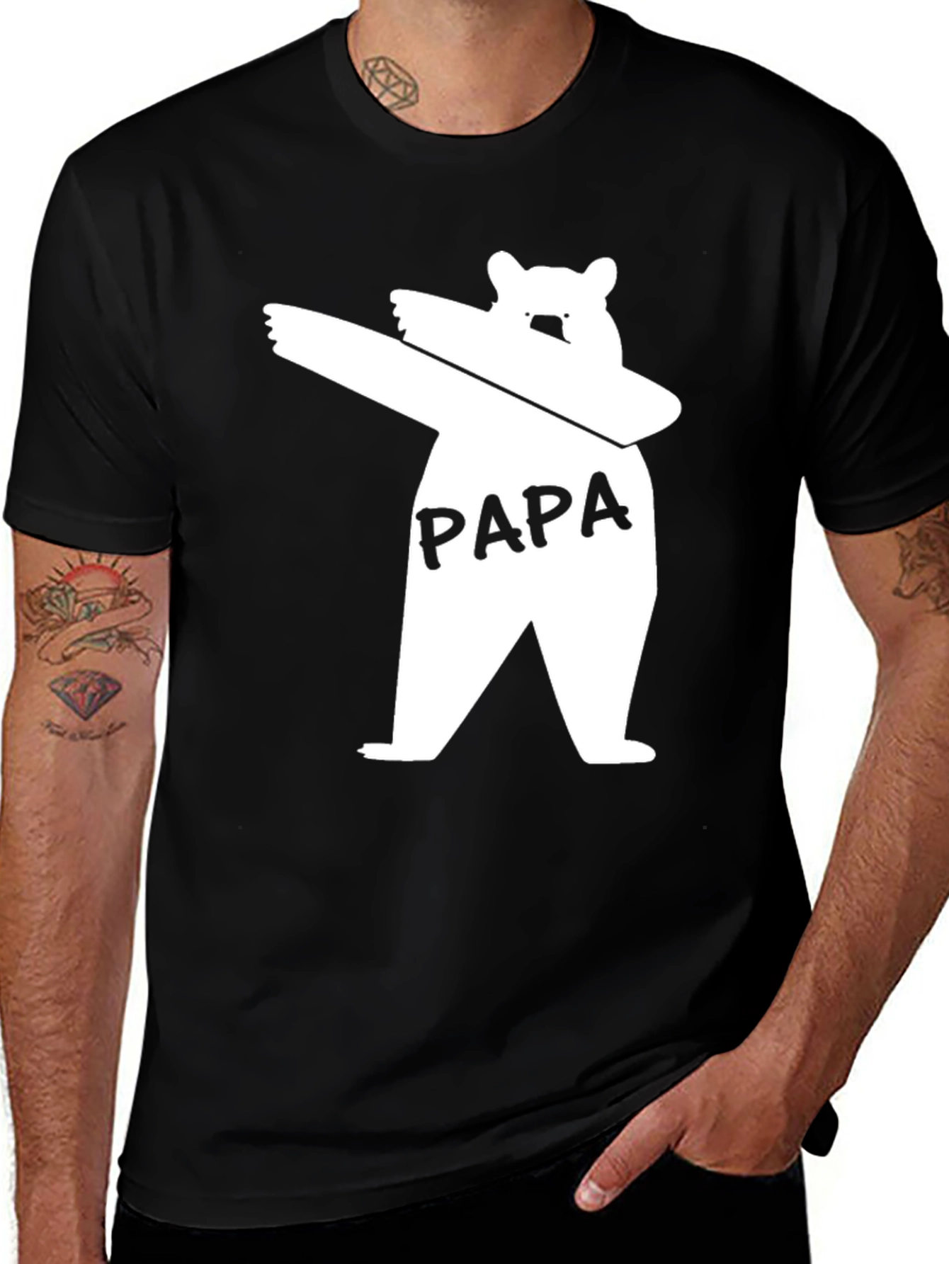 Papa Bear Dab T-Shirt - Fun Fathers Day Gift