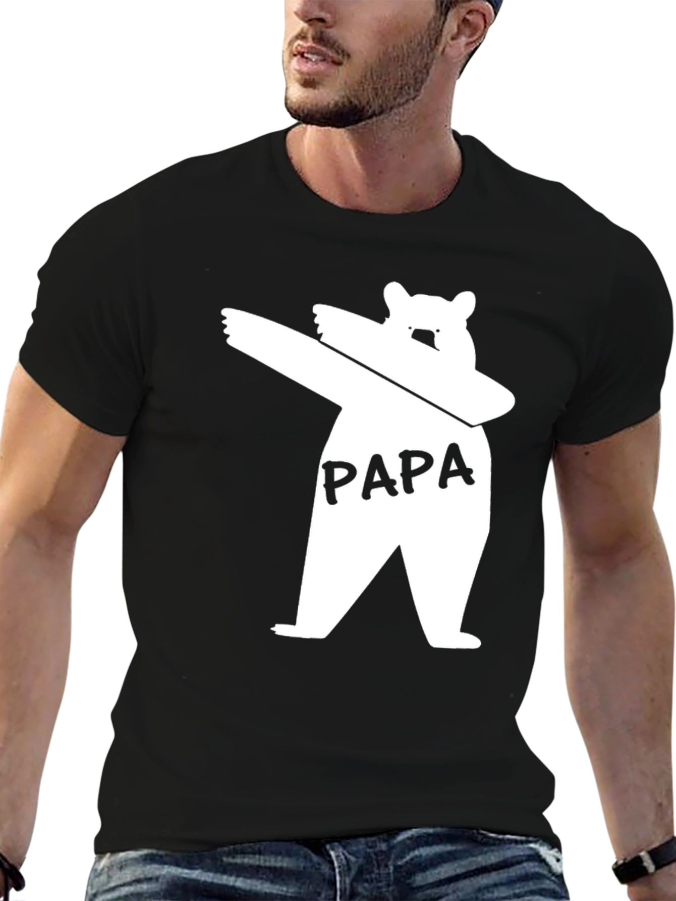 Papa Bear Dab T-Shirt - Fun Fathers Day Gift