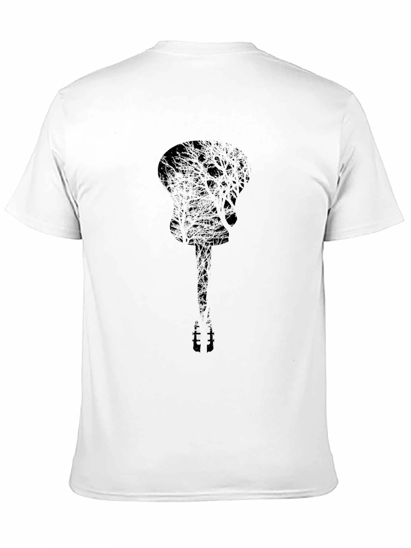 Guitar Tree Silhouette Black Graphic Tee