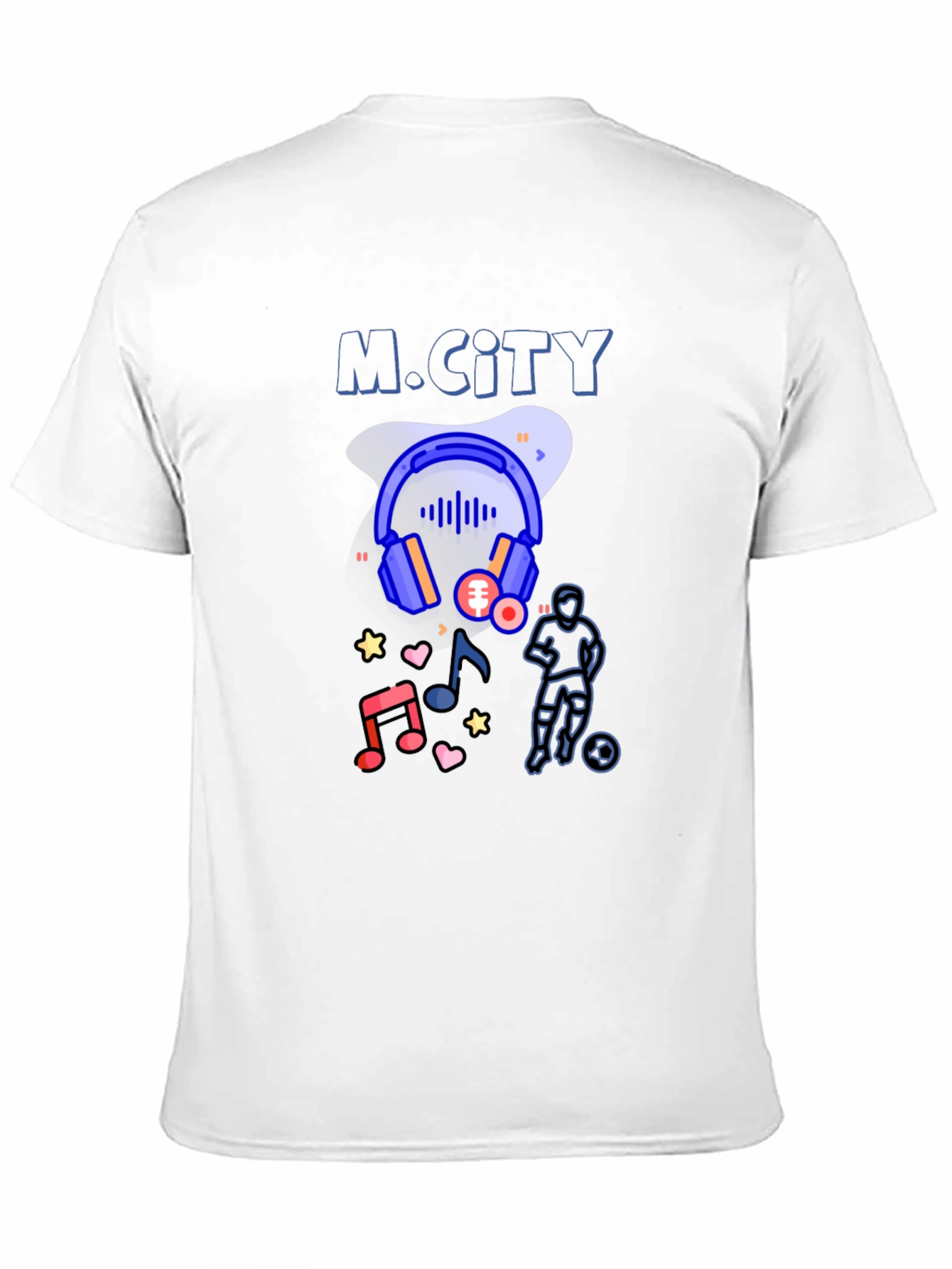 M.City Graphic Print Black T-Shirt