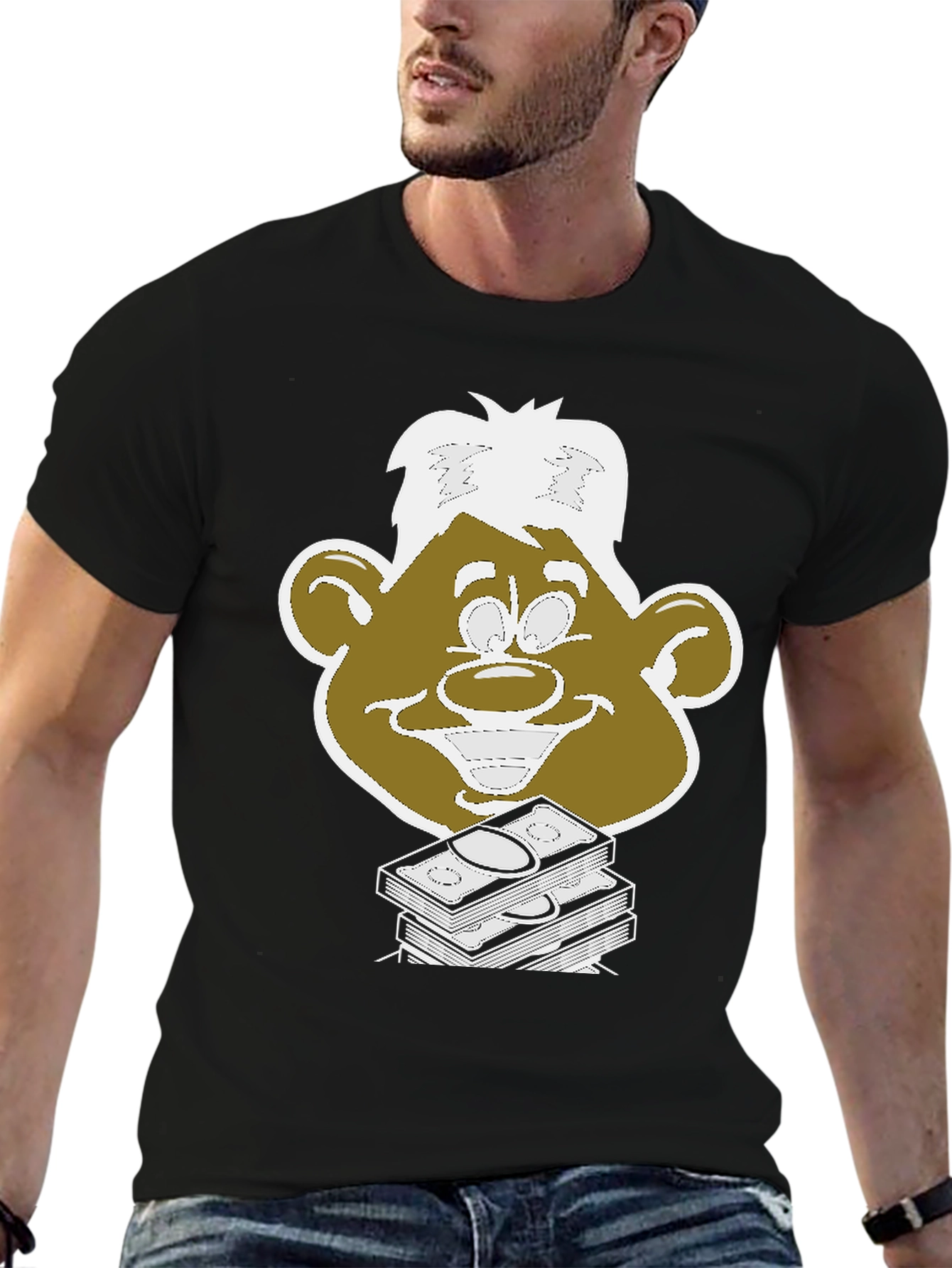 Funny Money Face Graphic Tee - Unisex Black T-Shirt