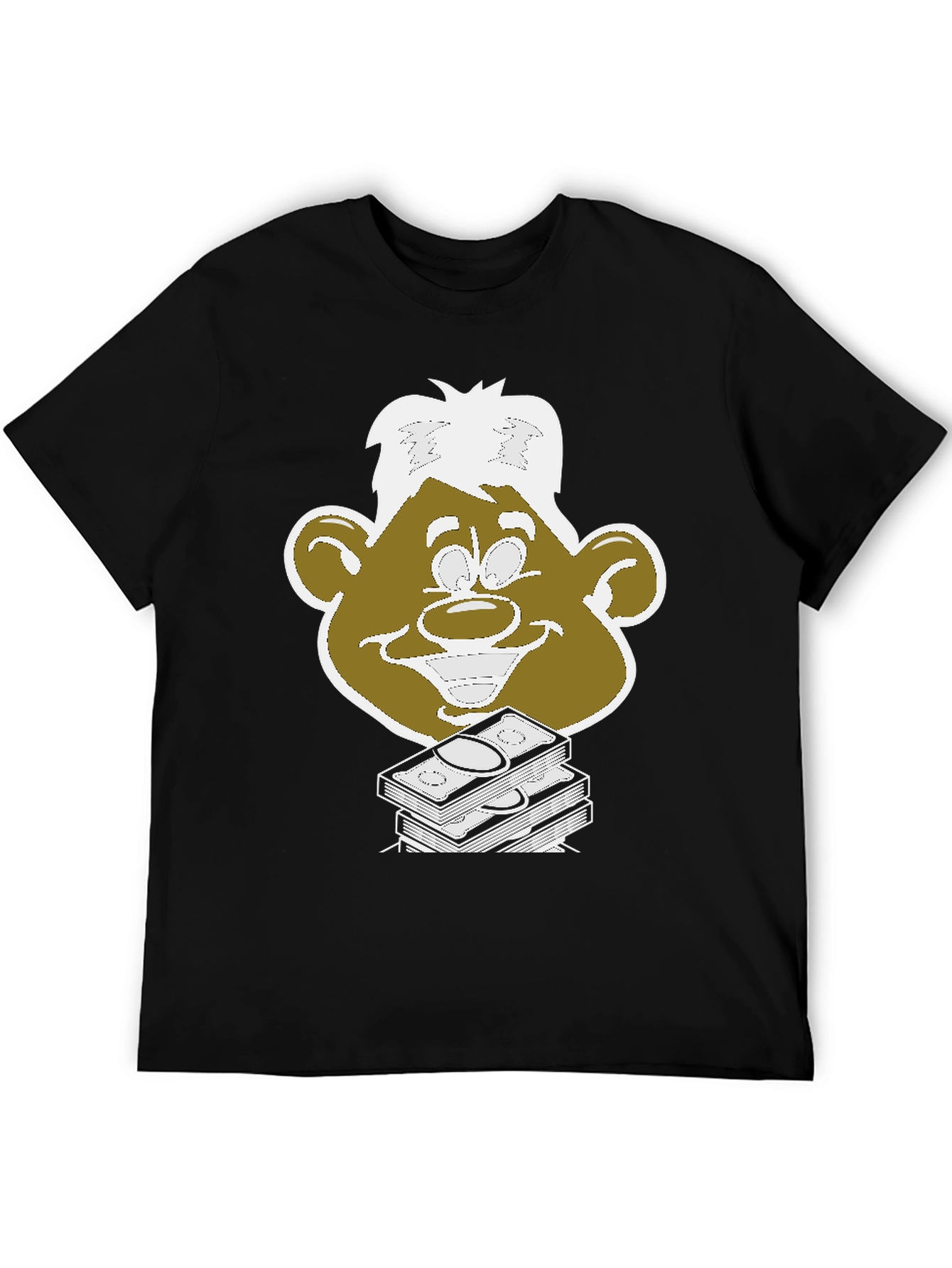 Funny Money Face Graphic Tee - Unisex Black T-Shirt