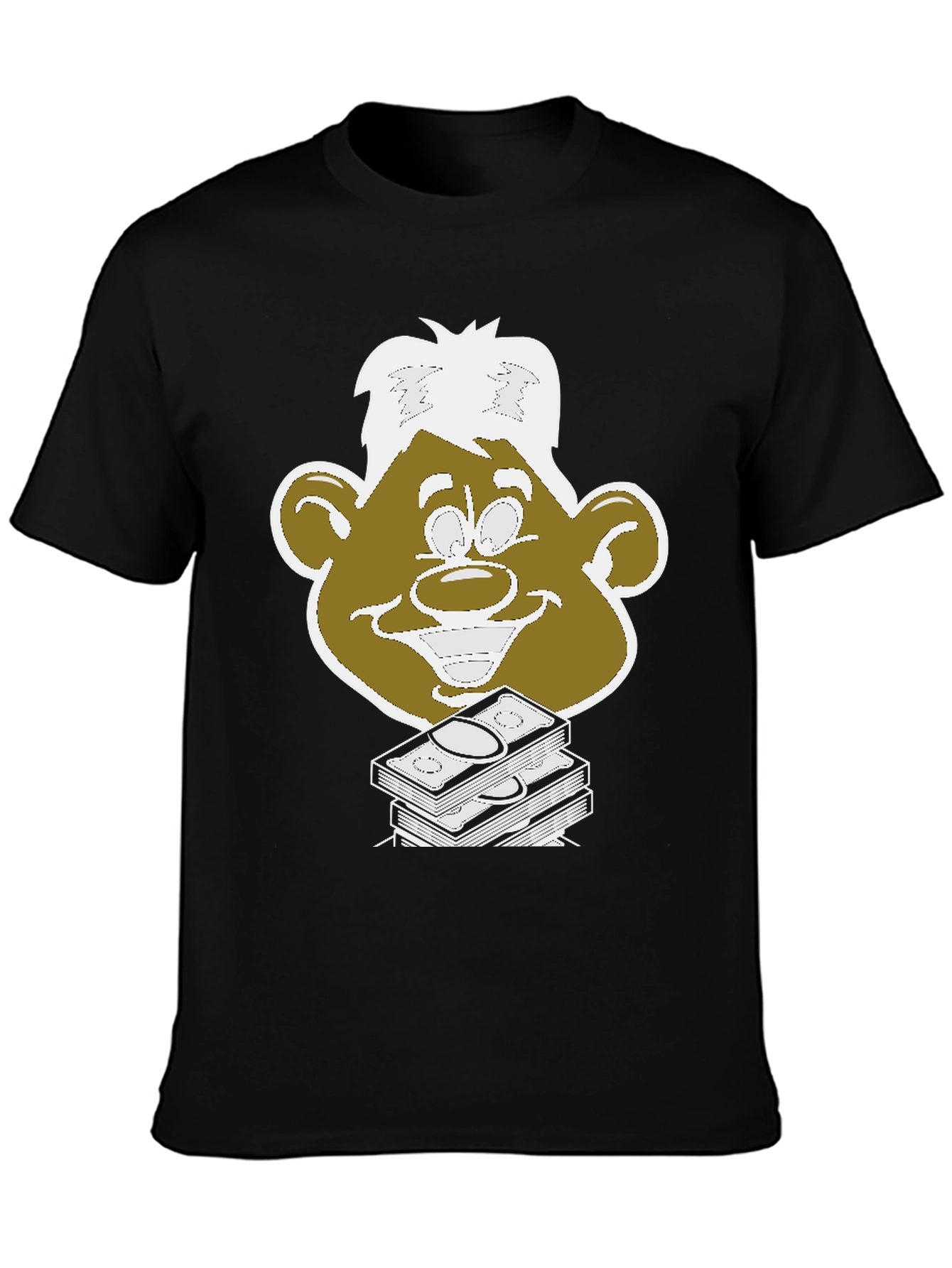 Funny Money Face Graphic Tee - Unisex Black T-Shirt
