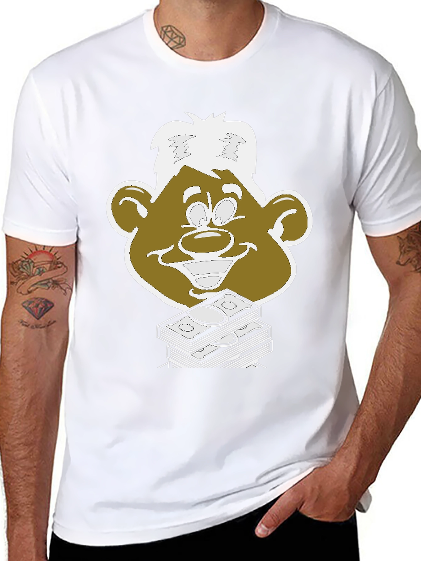 Funny Money Face Graphic Tee - Unisex Black T-Shirt