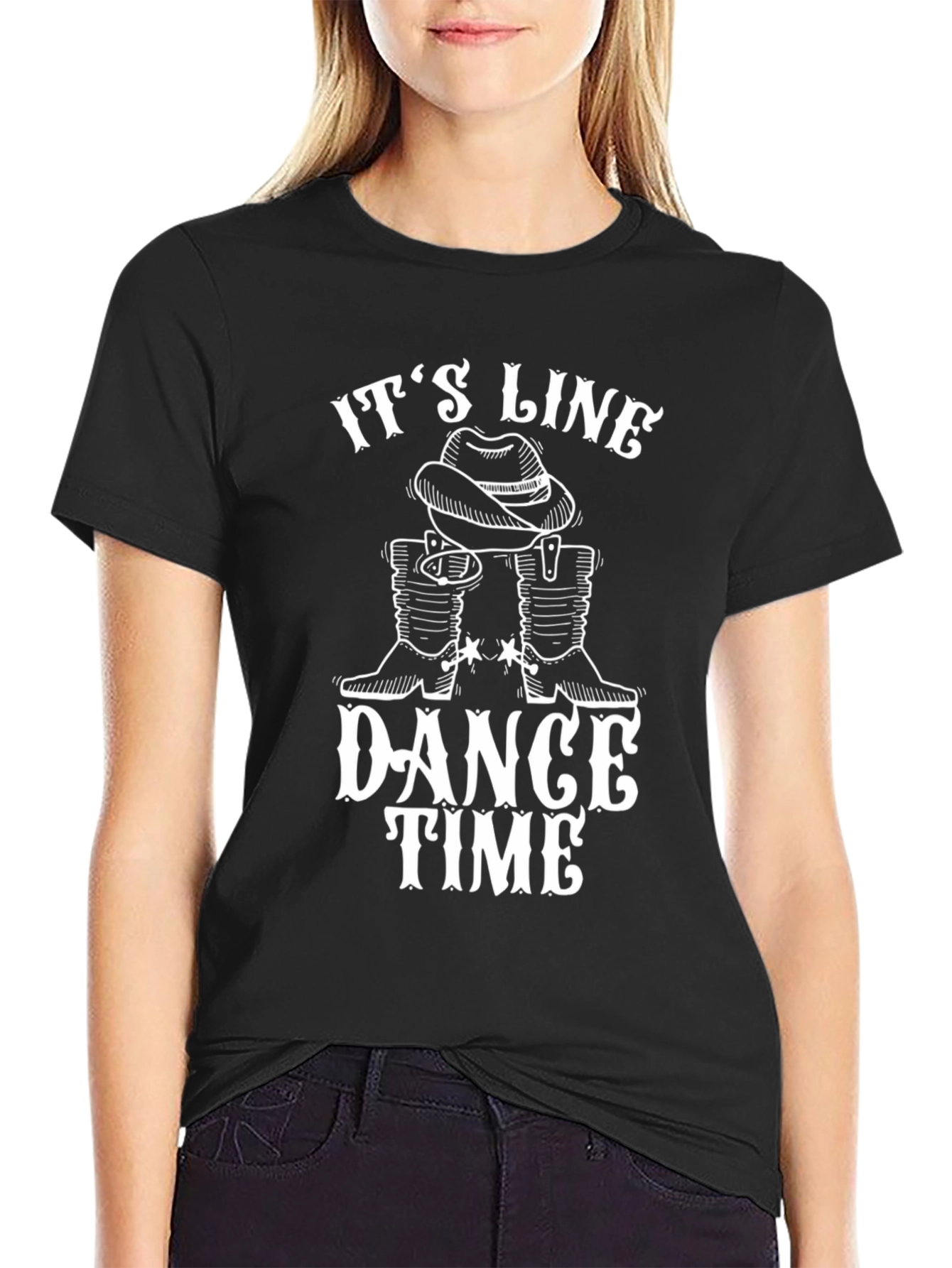 Its Line Dance Time Graphic Tee