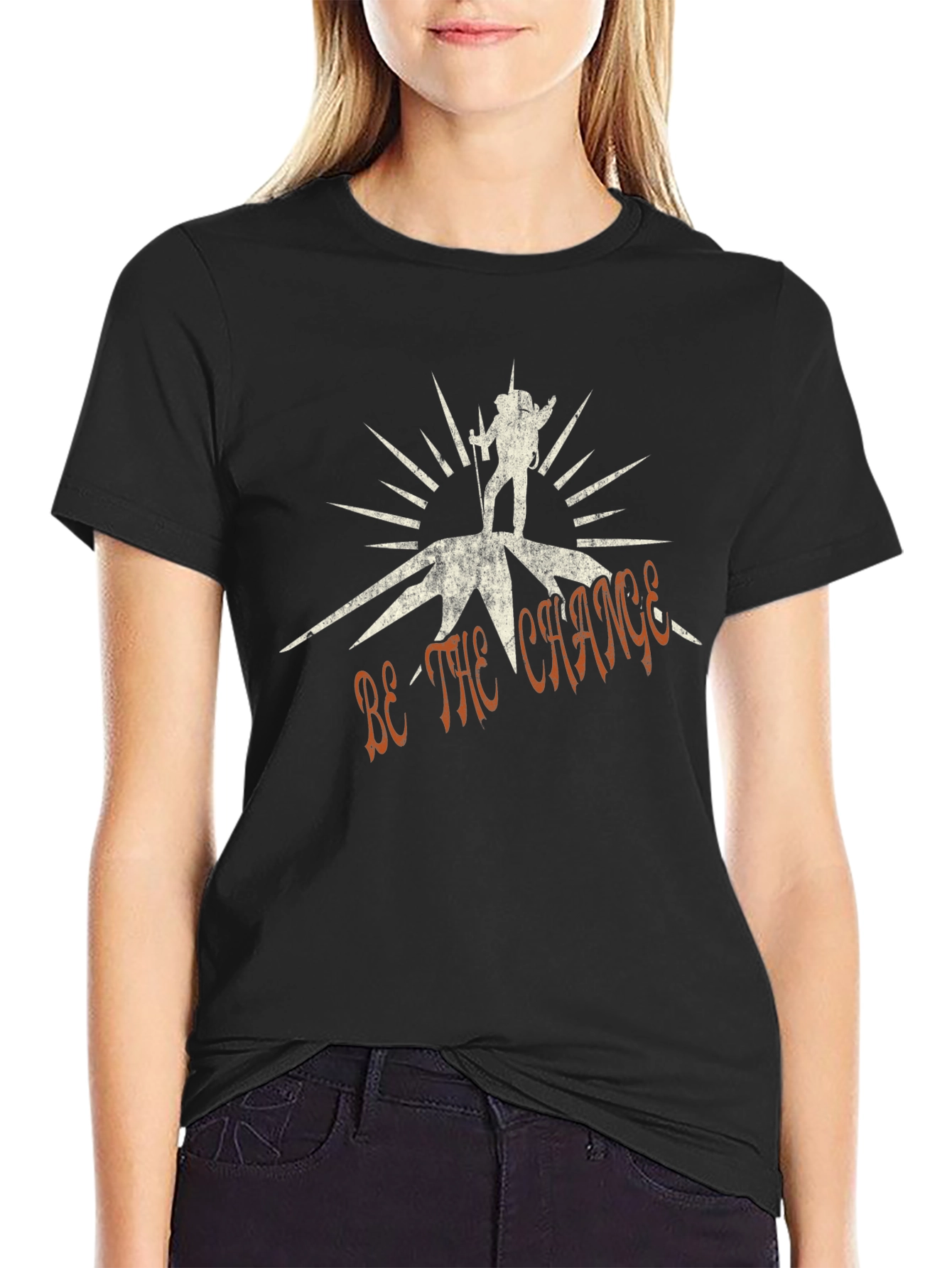 Be The Change Hiker Graphic Tee - Black