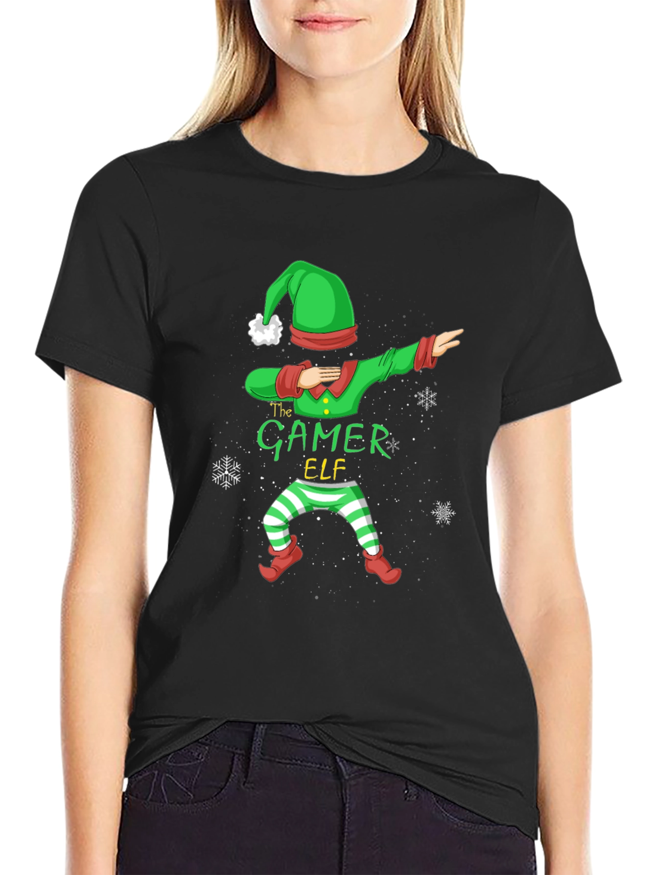 The Gamer Elf T-Shirt - Holiday Festive Apparel