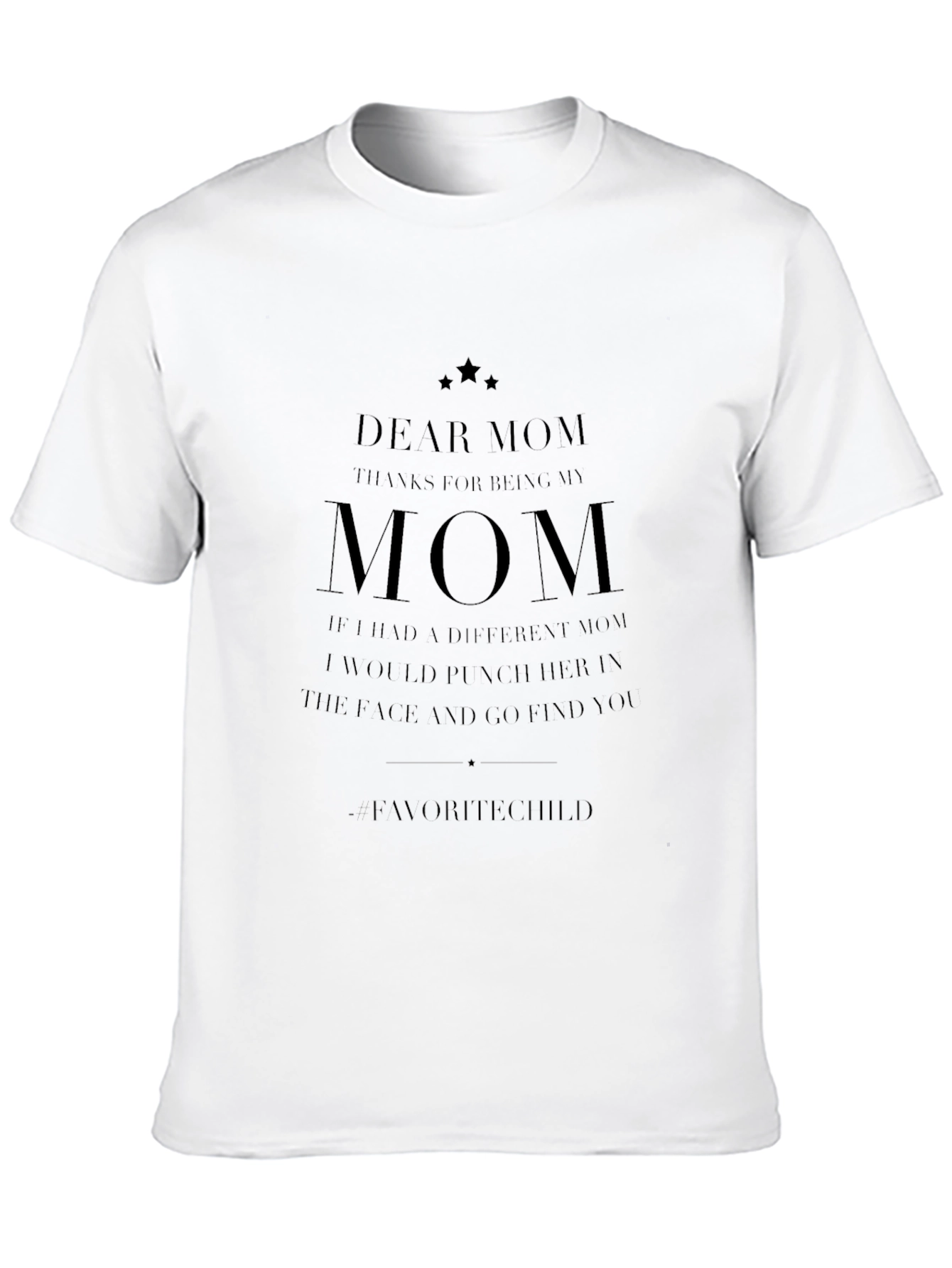 Dear Mom Graphic Tee - Black Cotton T-Shirt
